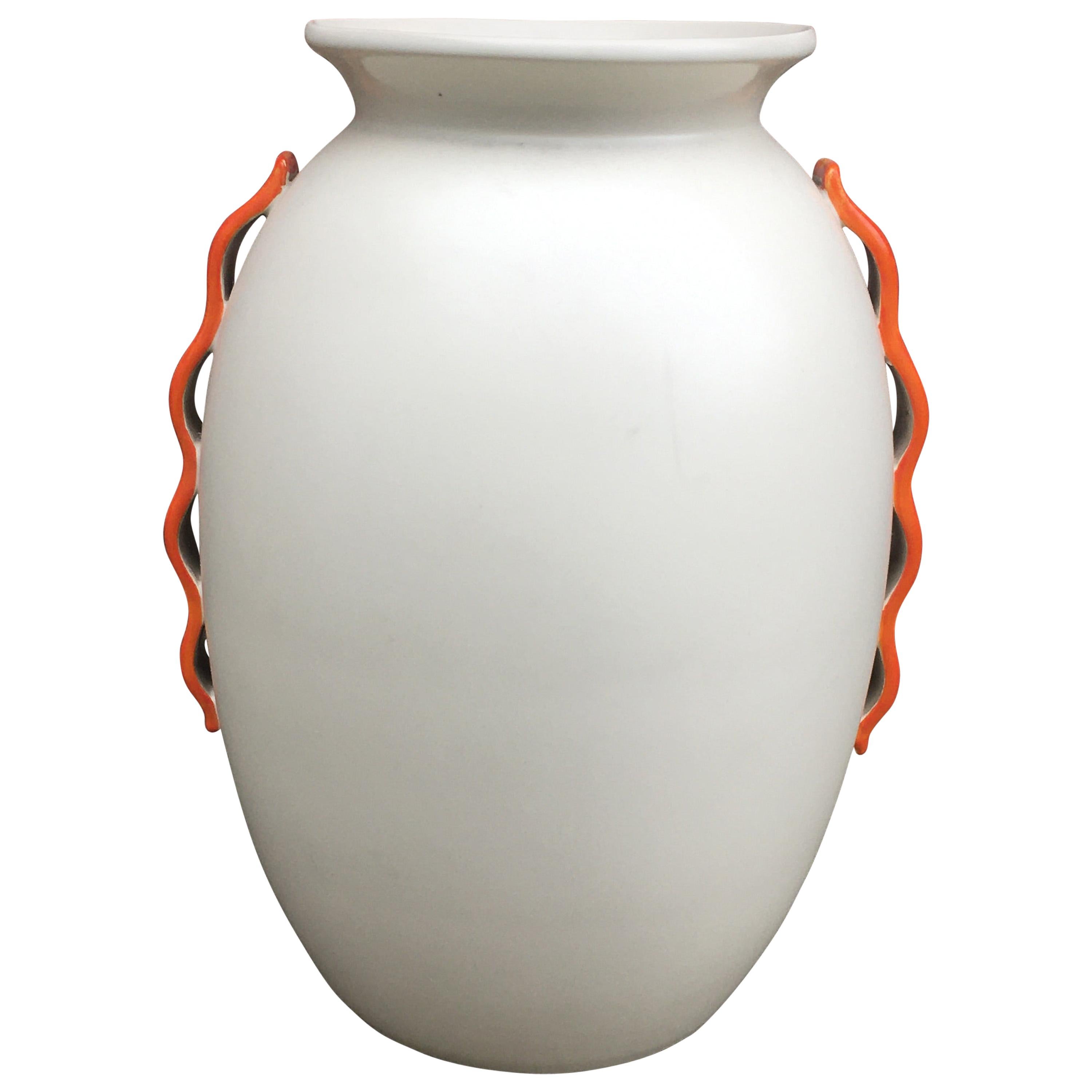 Art Deco Ceramic Vase, Belgium, circa 1930 For Sale