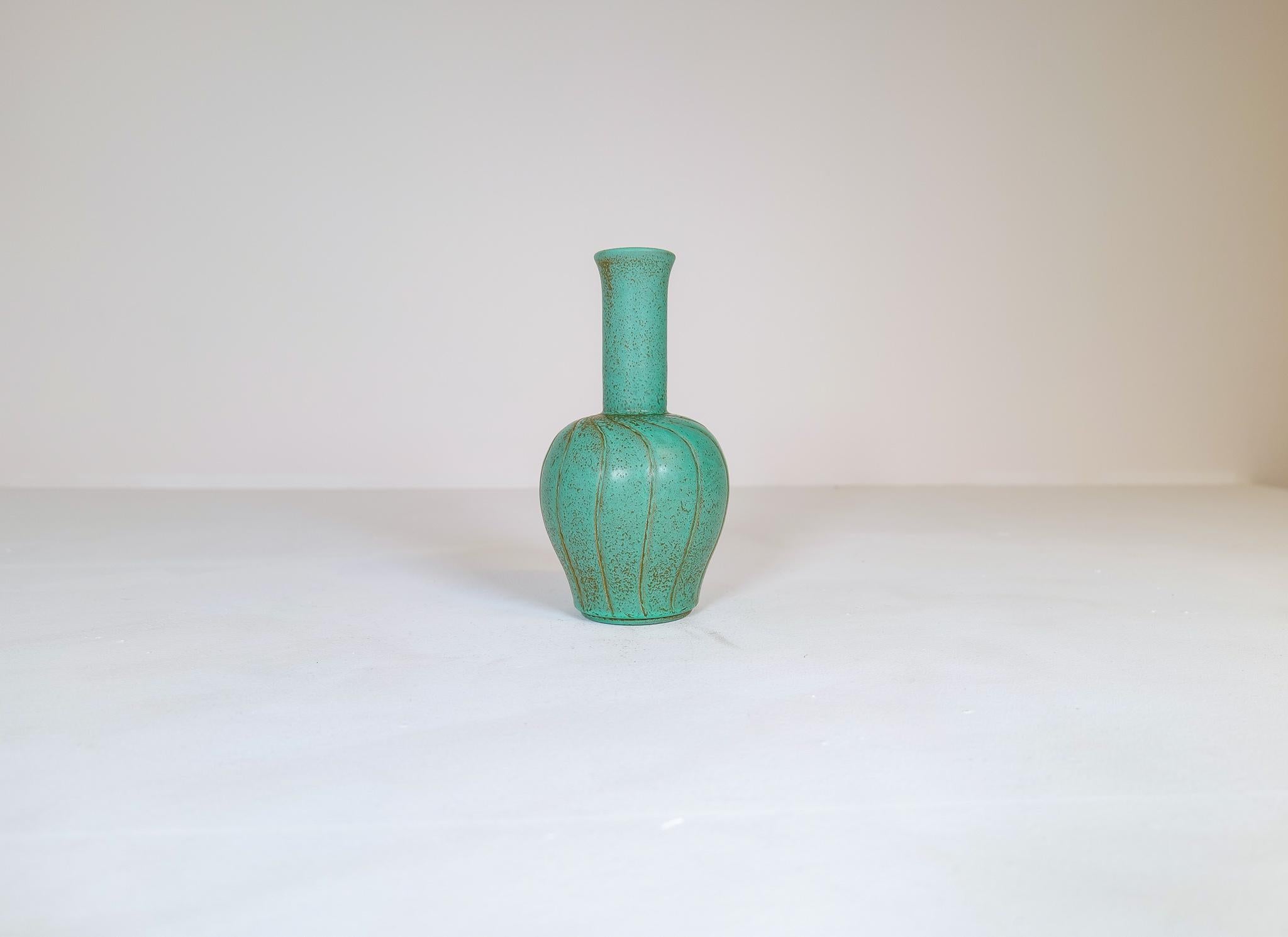 Suédois Vase en céramique Art Déco Bo Fajans Ewald Dahlskog, Suède, 1937 en vente