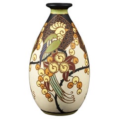 Art Deco Ceramic Vase, Boch Frères Keramis, Charles Catteau, Belgium, 1920s