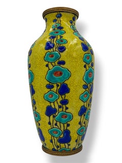 Vaso in ceramica Art Déco di Charles Catteau per Boch Frères, Belgio