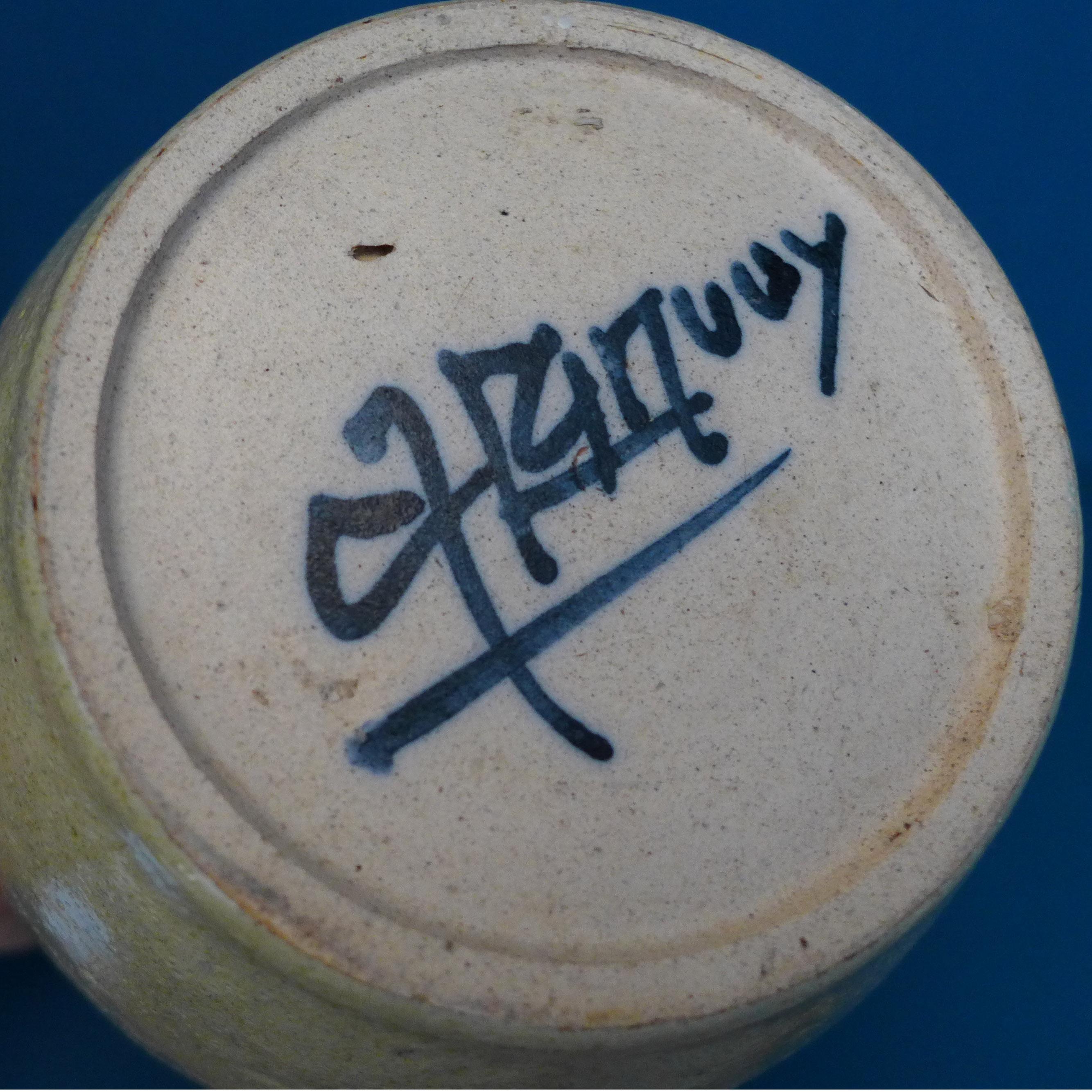 Art Deco Ceramic Vase by Chris Lanooy For Sale 4