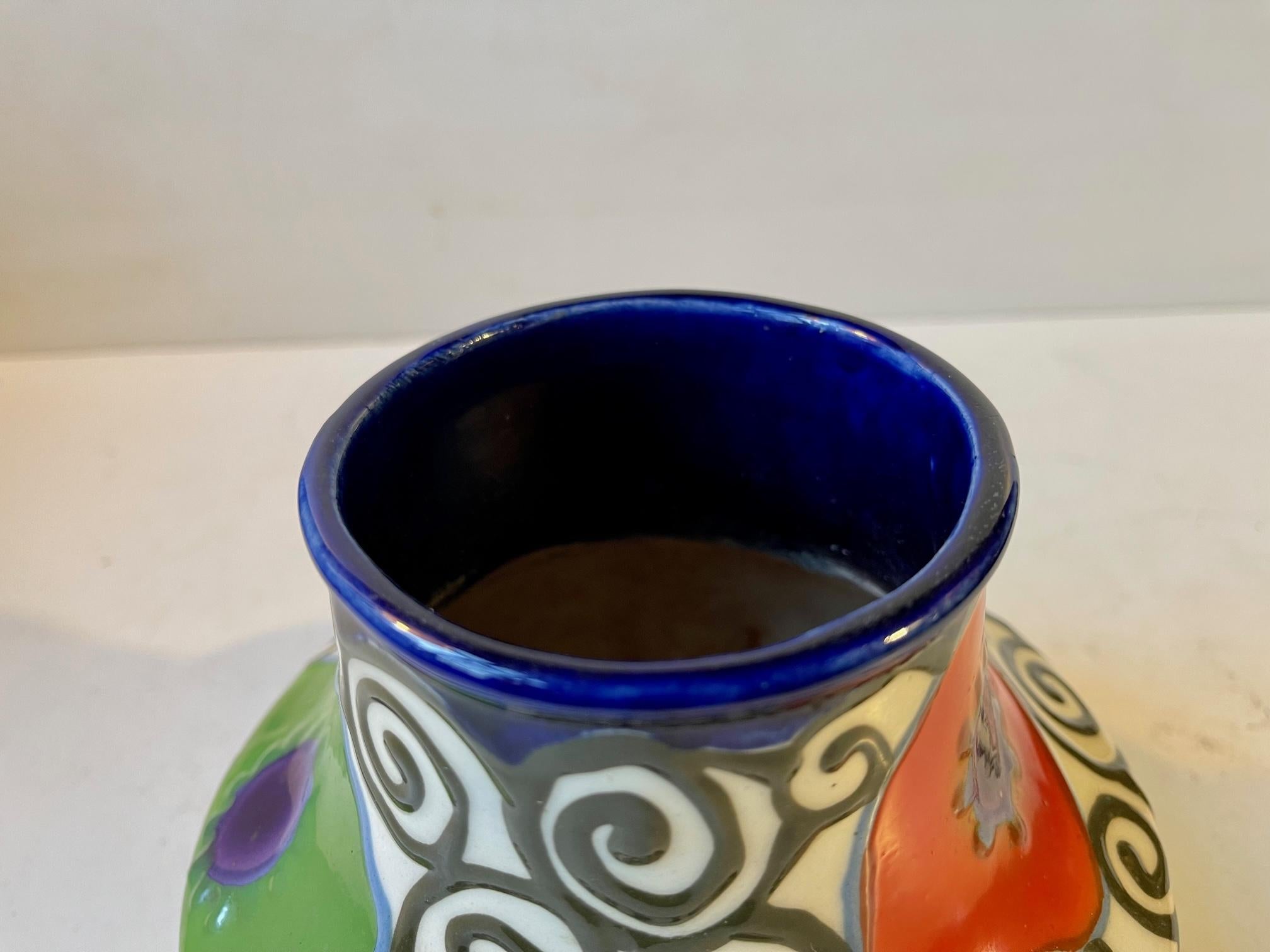 Mid-20th Century Art Deco Ceramic Vase by Ditmar Urbach, 1930s