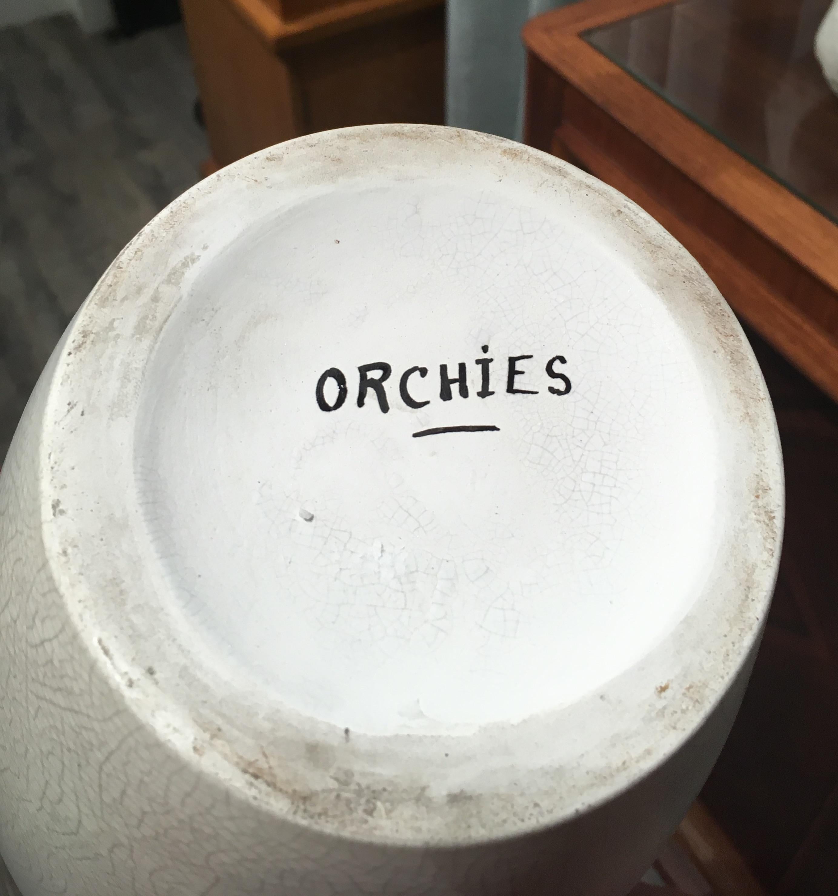 French Art Deco Ceramic Vase by Orchies For Sale