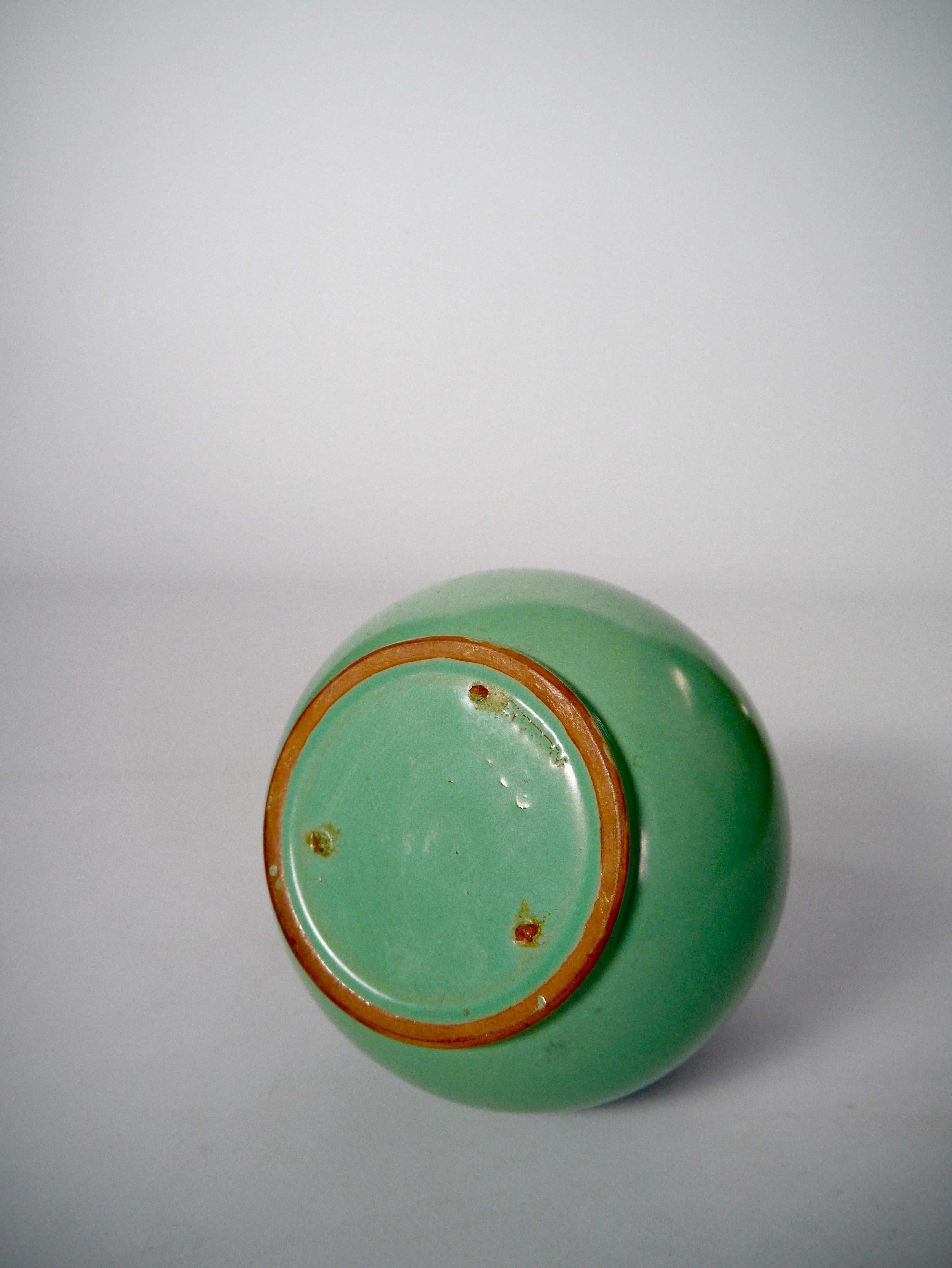 Glazed Art Deco Ceramic Vase by Upsala-Ekeby, Sweden 1930s For Sale