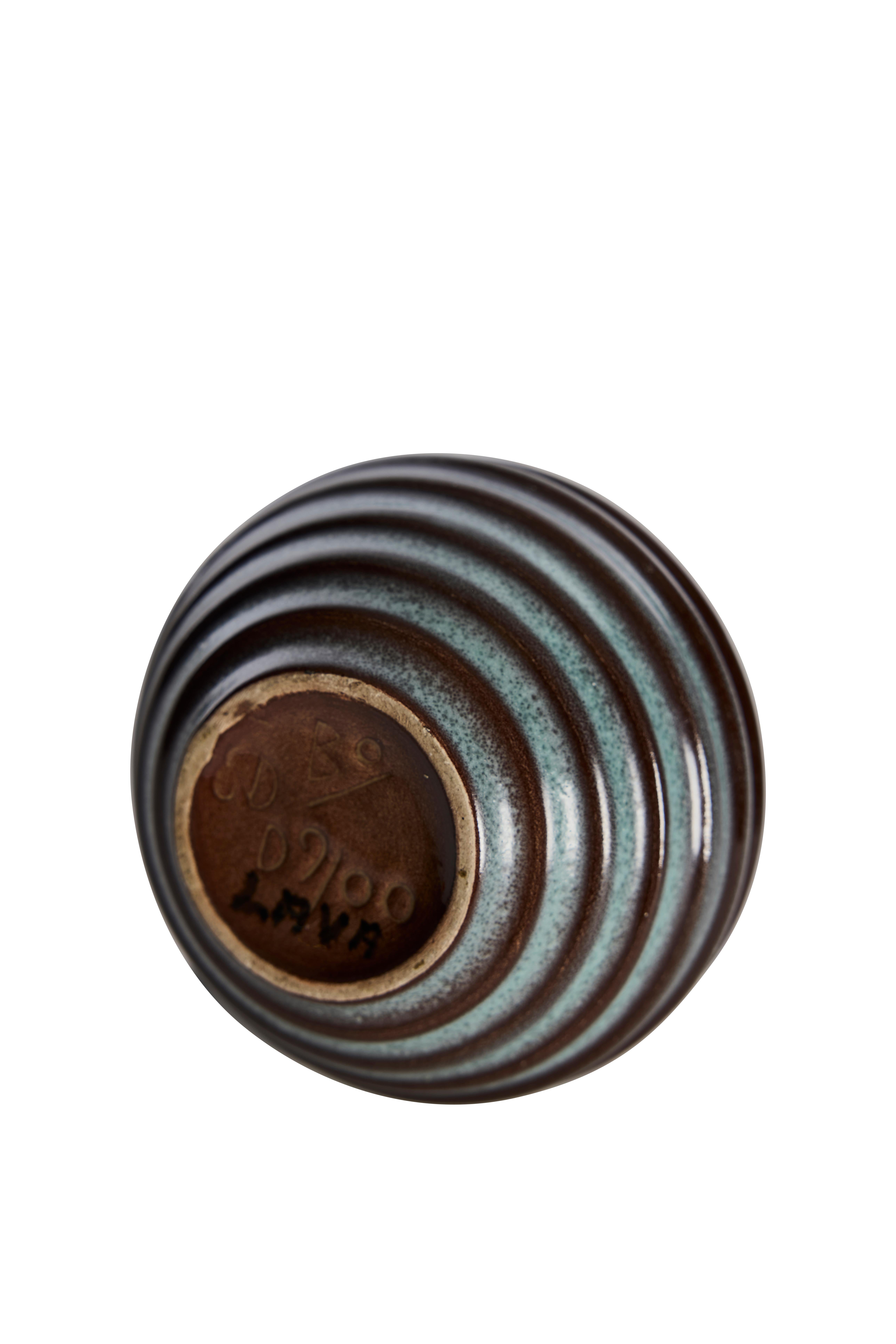 Mid-Century Modern Vase en céramique Art Déco, Design/One par Ewald Dahlskog pour Bo Fajans, Suède, années 30 en vente