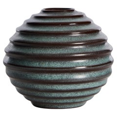 Art Deco ceramic vase designed by Ewald Dahlskog for Bo Fajans, Sweden, 30s