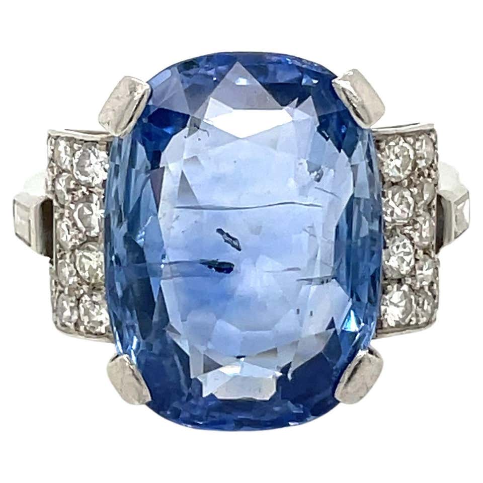 Art Deco 2.45 Carat Diamond Plaque Filigree Ring For Sale at 1stDibs