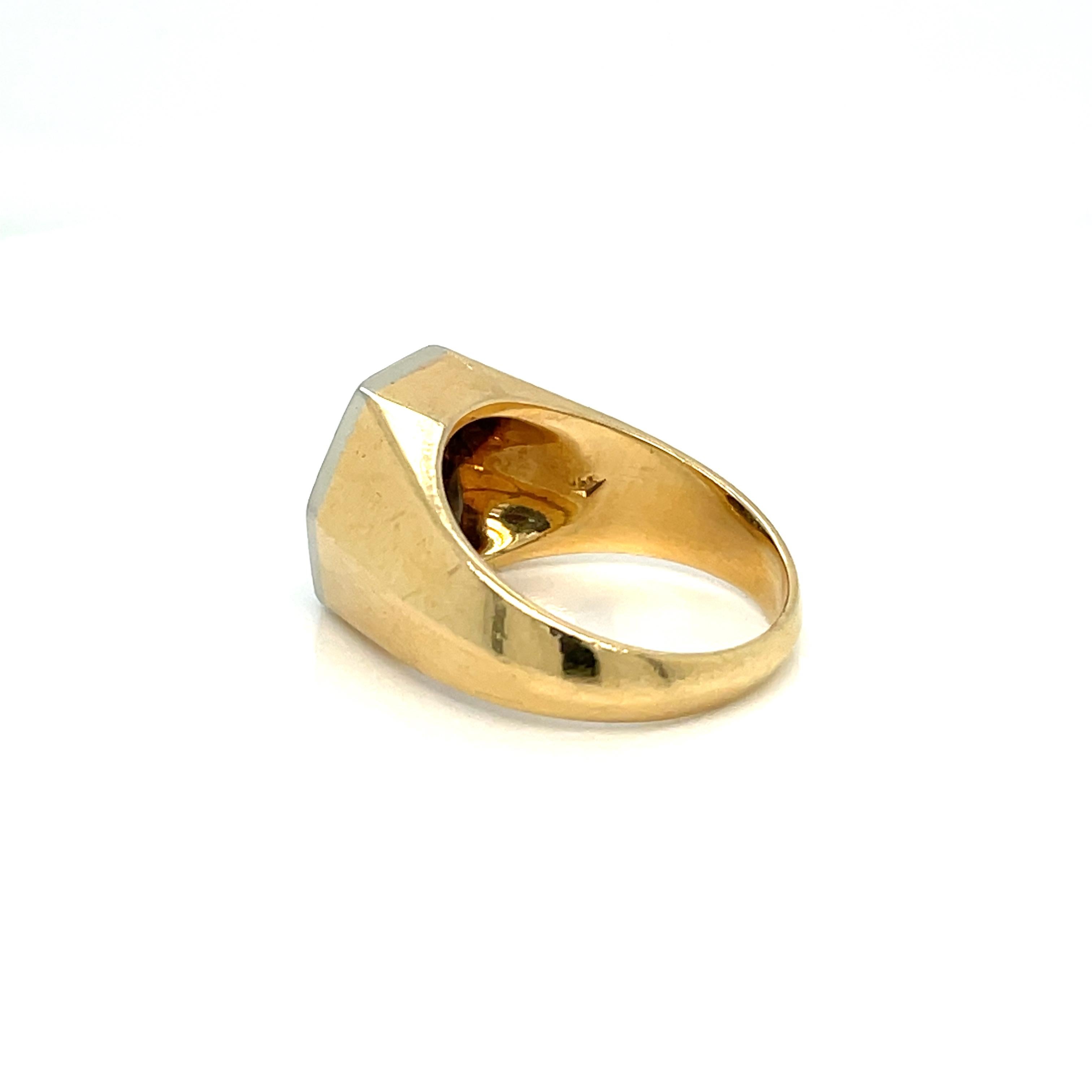 Art Deco Platin-Goldring mit zertifiziertem 2,50 Karat Saphir und Diamant Damen im Angebot