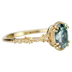 Antik Stil Art Deco 18k Gold Cluster Ring von NOOI JEWELRY