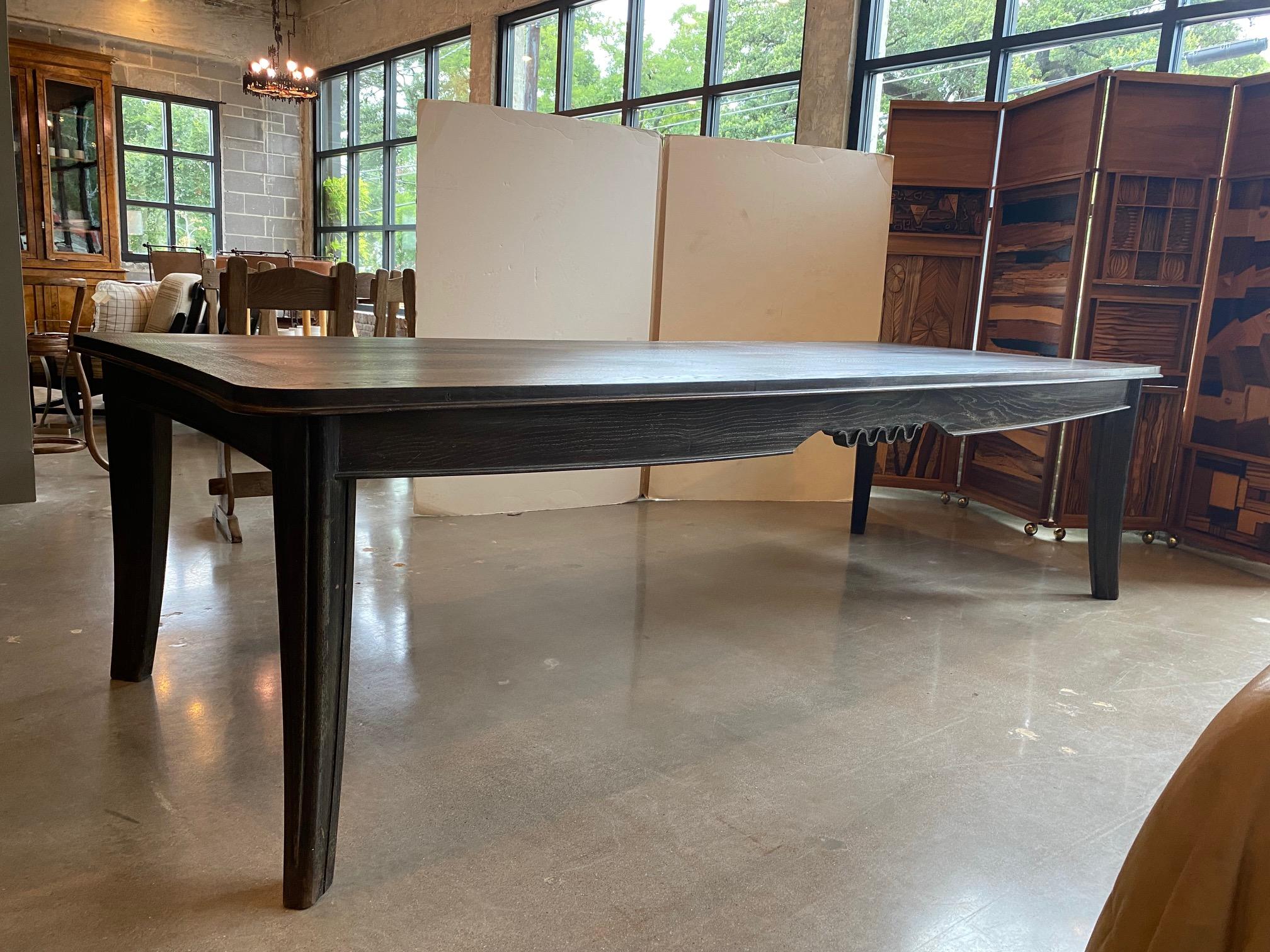 Mesa de comedor Art Decó de roble cerámico, Francia, años 30 Roble en venta