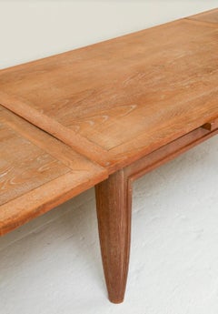 Art Deco Cerused Oak French Dining Table, 1930's France