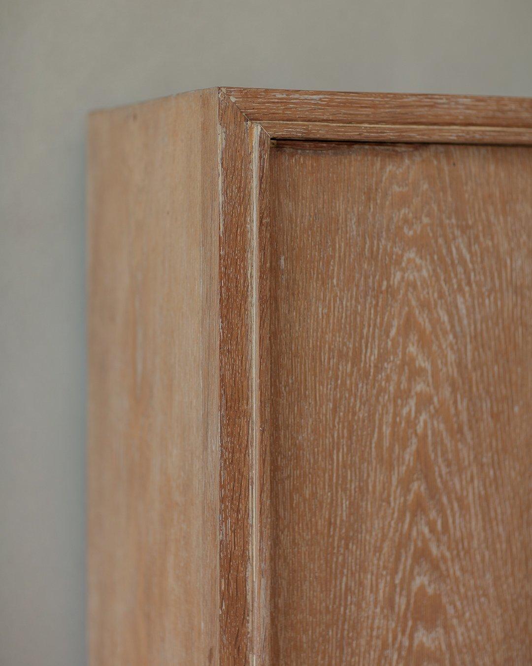 Art Deco - Cerused Oak Wardrobe Attributed to the work of Jacques Adnet For Sale 1