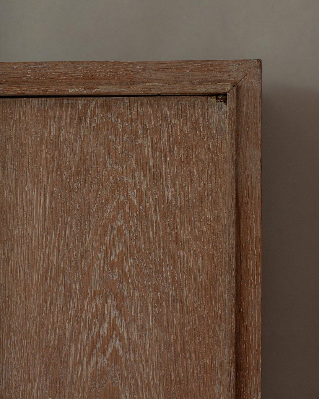 Art Deco - Cerused Oak Wardrobe Attributed to the work of Jacques Adnet For Sale 2