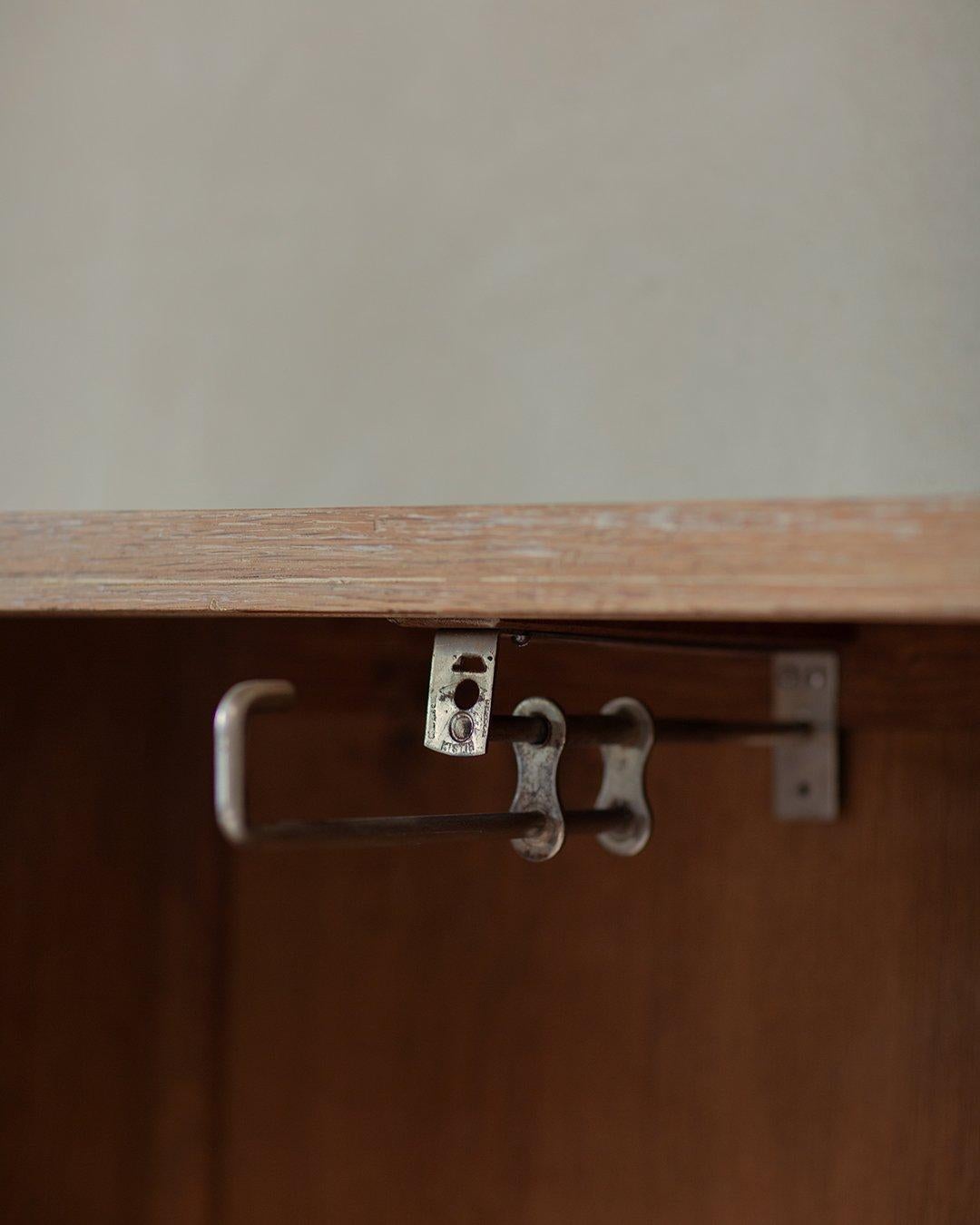 Art Deco - Cerused Oak Wardrobe Attributed to the work of Jacques Adnet For Sale 3