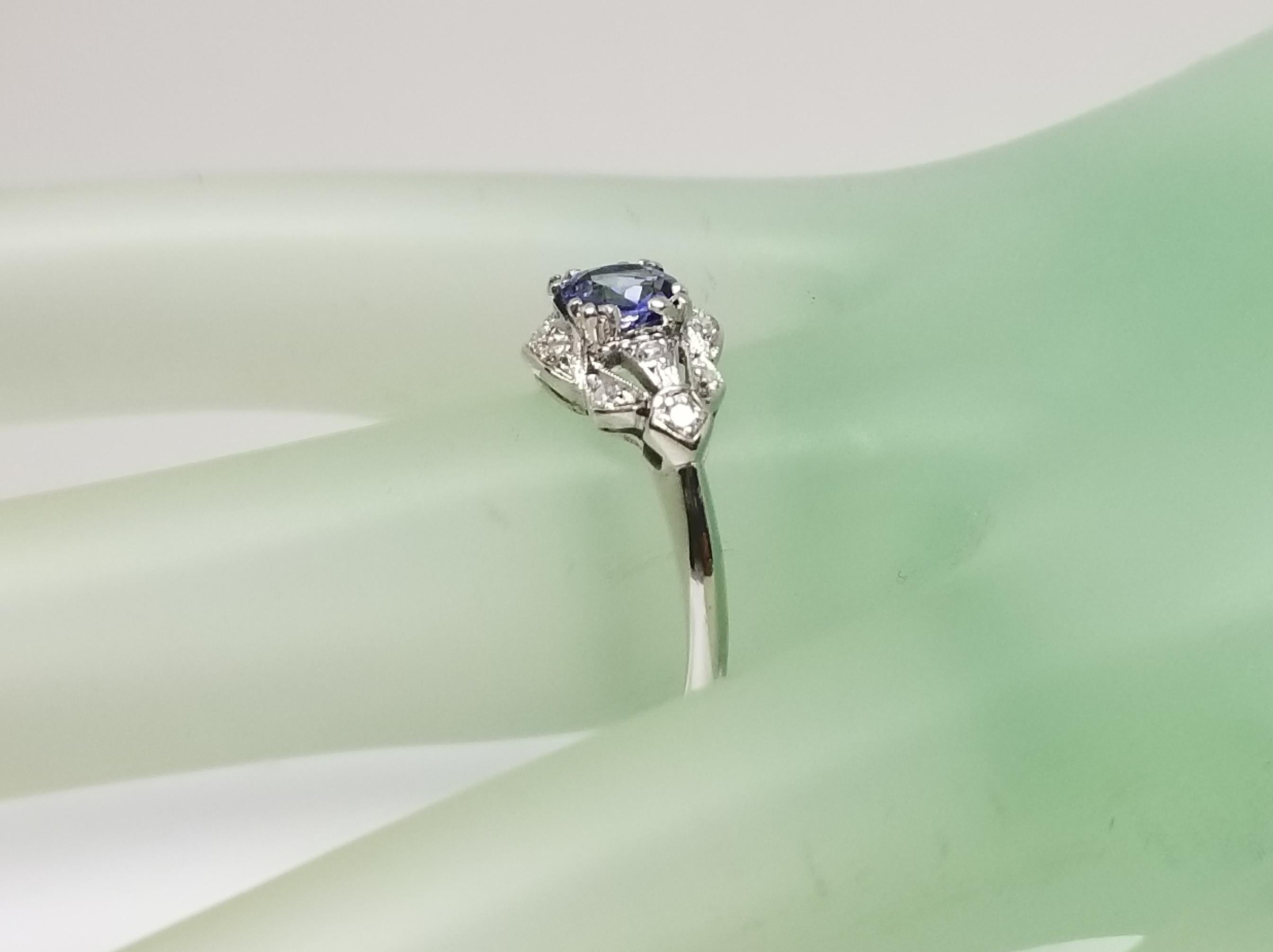 Women's  Ceylon Sapphire and Diamond Ring