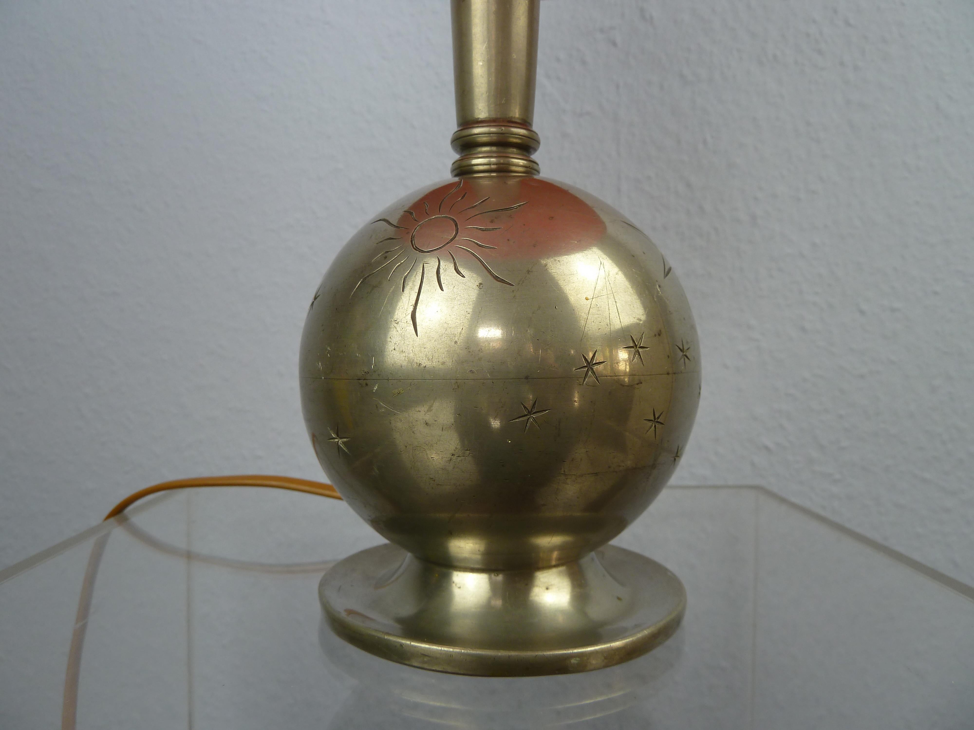 Art Deco C. G. Hallberg Svenskt Tenn Pewter Table Lamp, Sweden In Fair Condition In Halle, DE