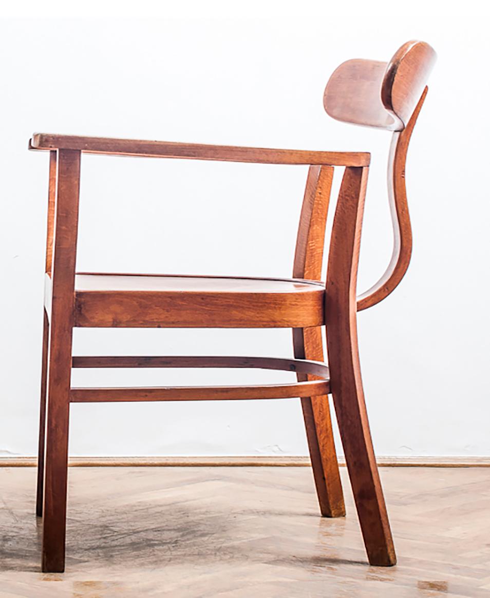 Art Deco chair by Lajos Kozma, 1920s
Lajos Kozma desk chair.
Desk chair attributed to Lajos Kozma. 
Hungarian Constructivism
Szék és Faárugyár chair
Size: Width 61cm (24 inch)
Height 81cm (31.9 inch)
Depth 56cm (22 inch).
 