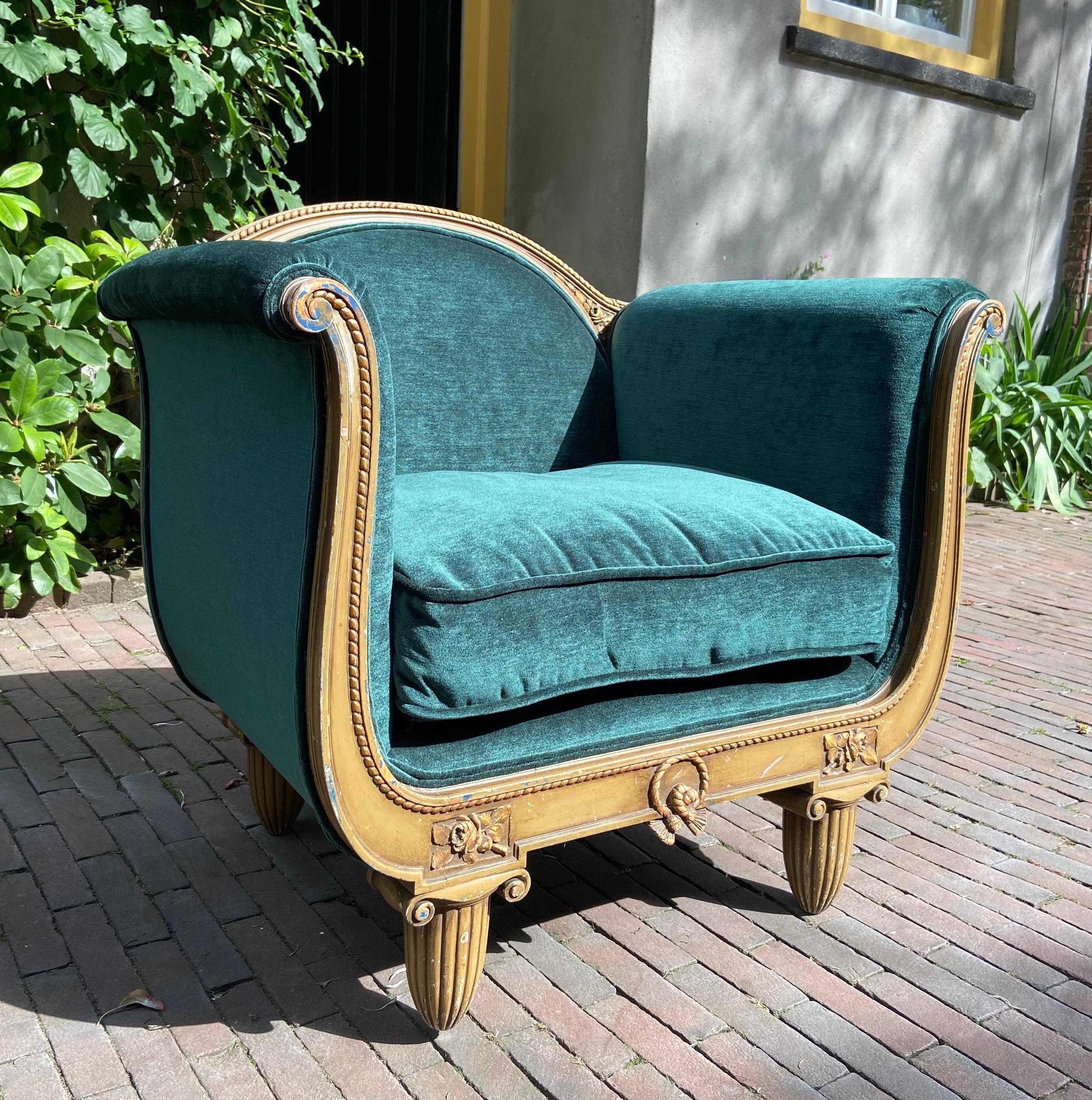 French Art Deco Chair, ca. 1925 For Sale