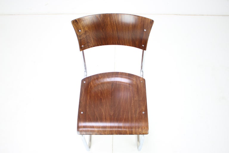 Czech Art Deco Chair Designed by Mart Stam, Type s10, 1930's For Sale