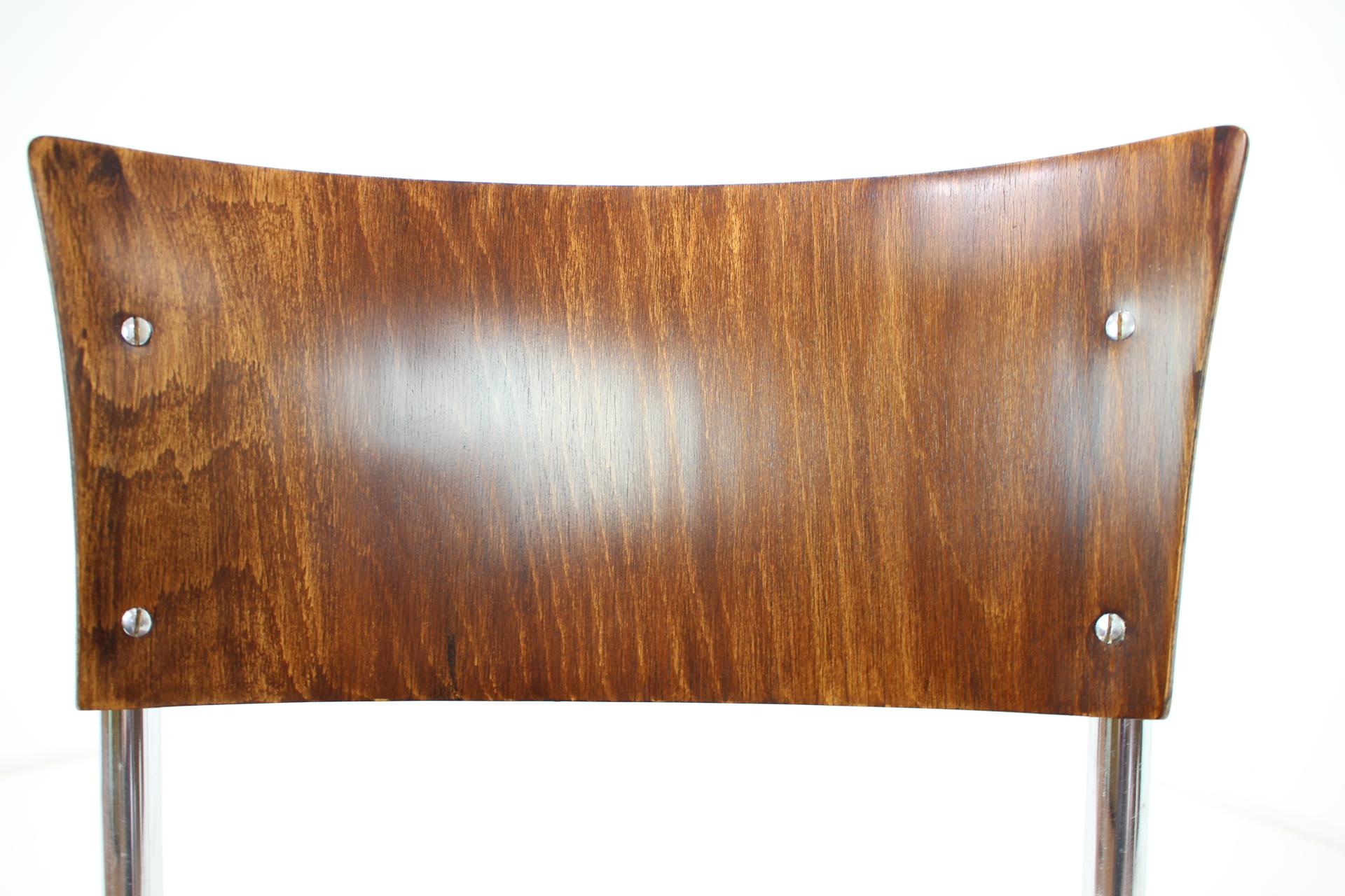 Czech Art Deco Chair Designed by Mart Stam, Type s10, 1930's For Sale