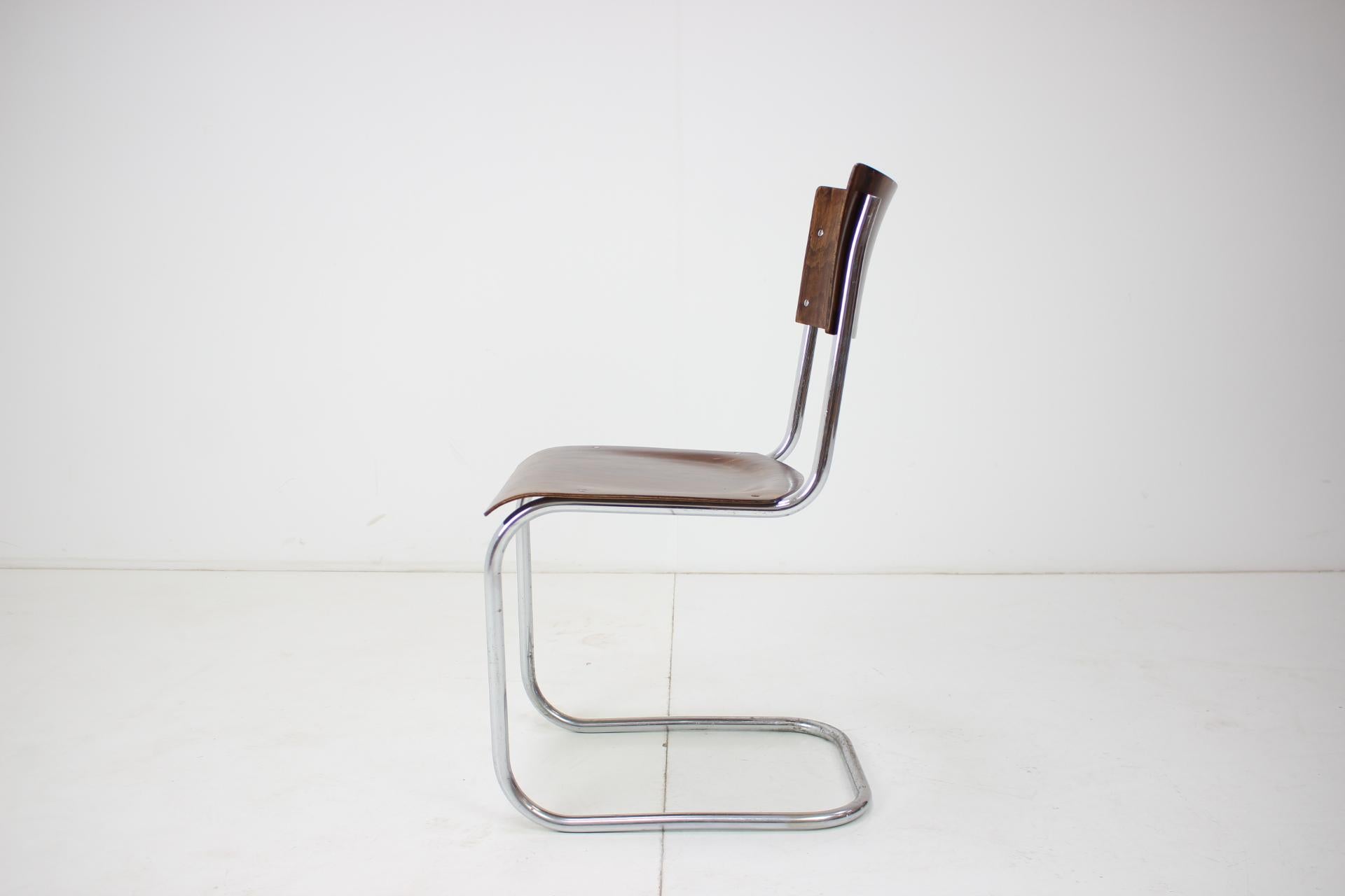 Mid-20th Century Art Deco Chair Designed by Mart Stam, Type s10, 1930's For Sale