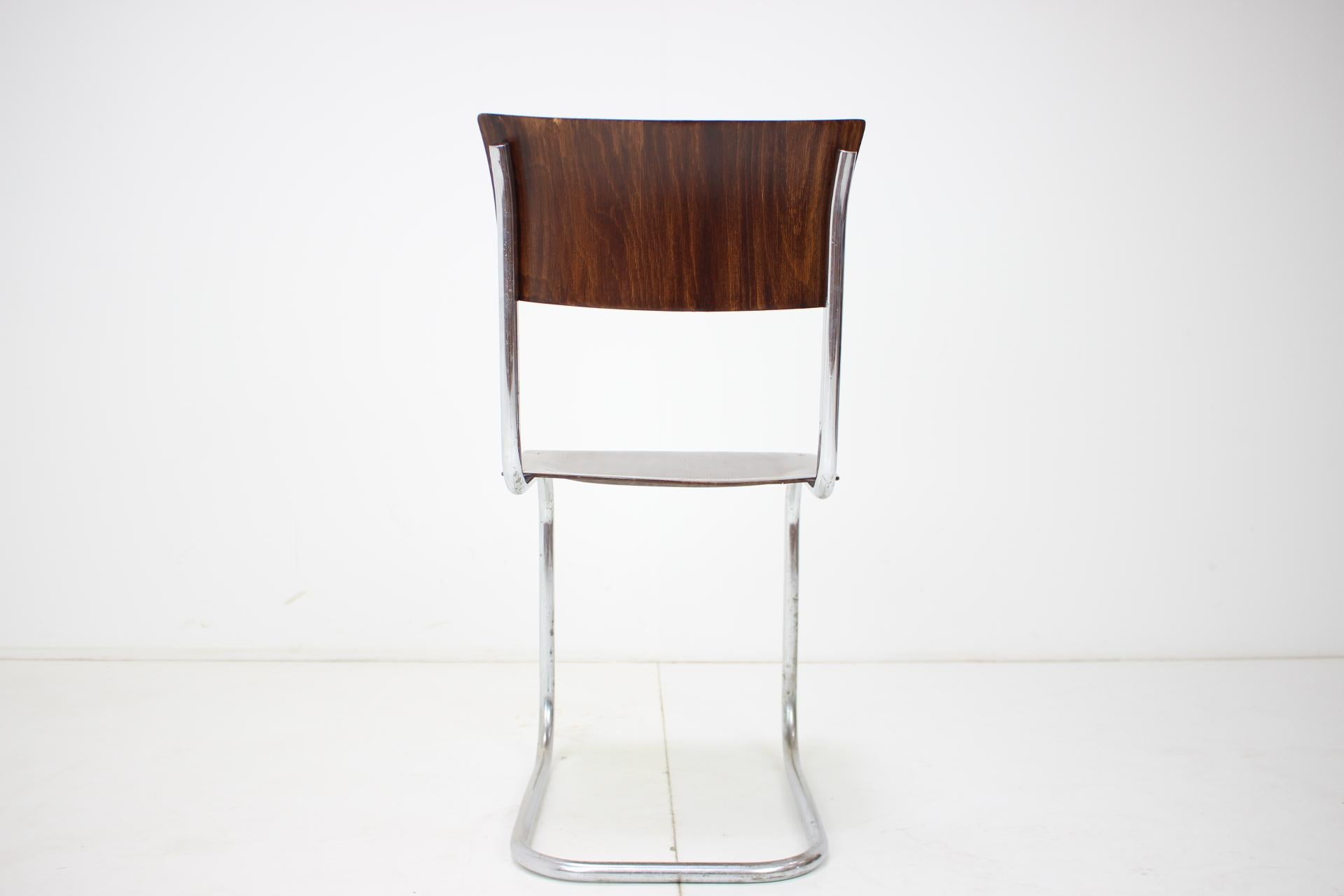 Chrome Art Deco Chair Designed by Mart Stam, Type s10, 1930's For Sale