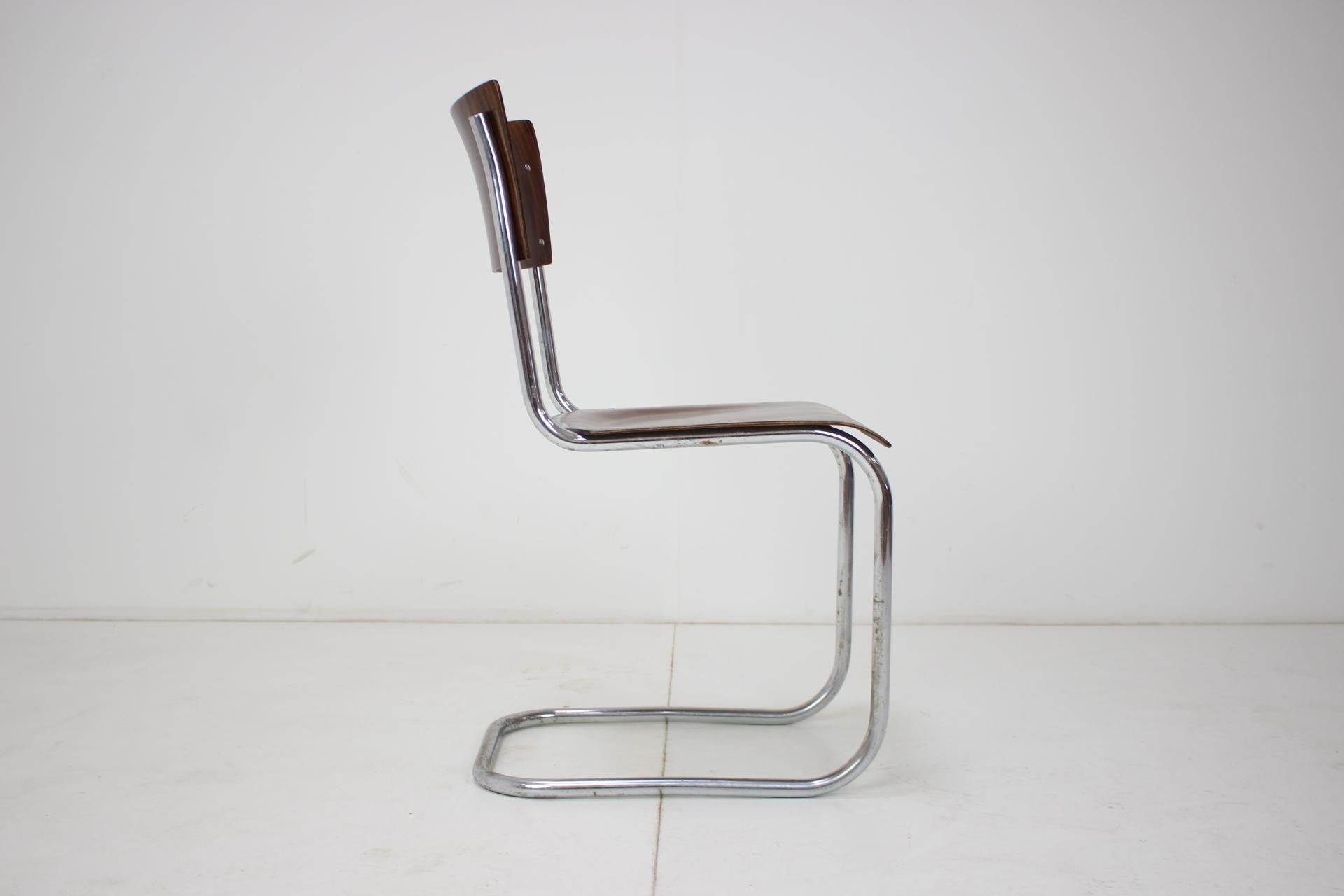 Chrome Art Deco Chair Designed by Mart Stam, Type s10, 1930's For Sale