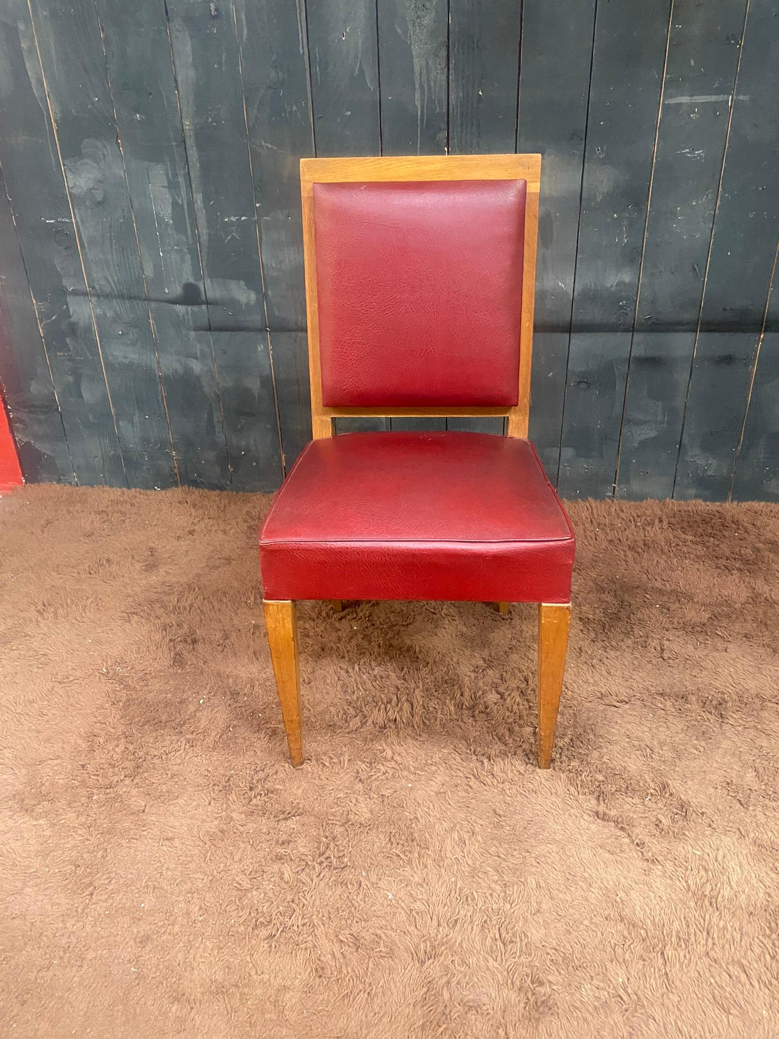 1940s French Art Deco chair in the style of Jean Michel Frank.