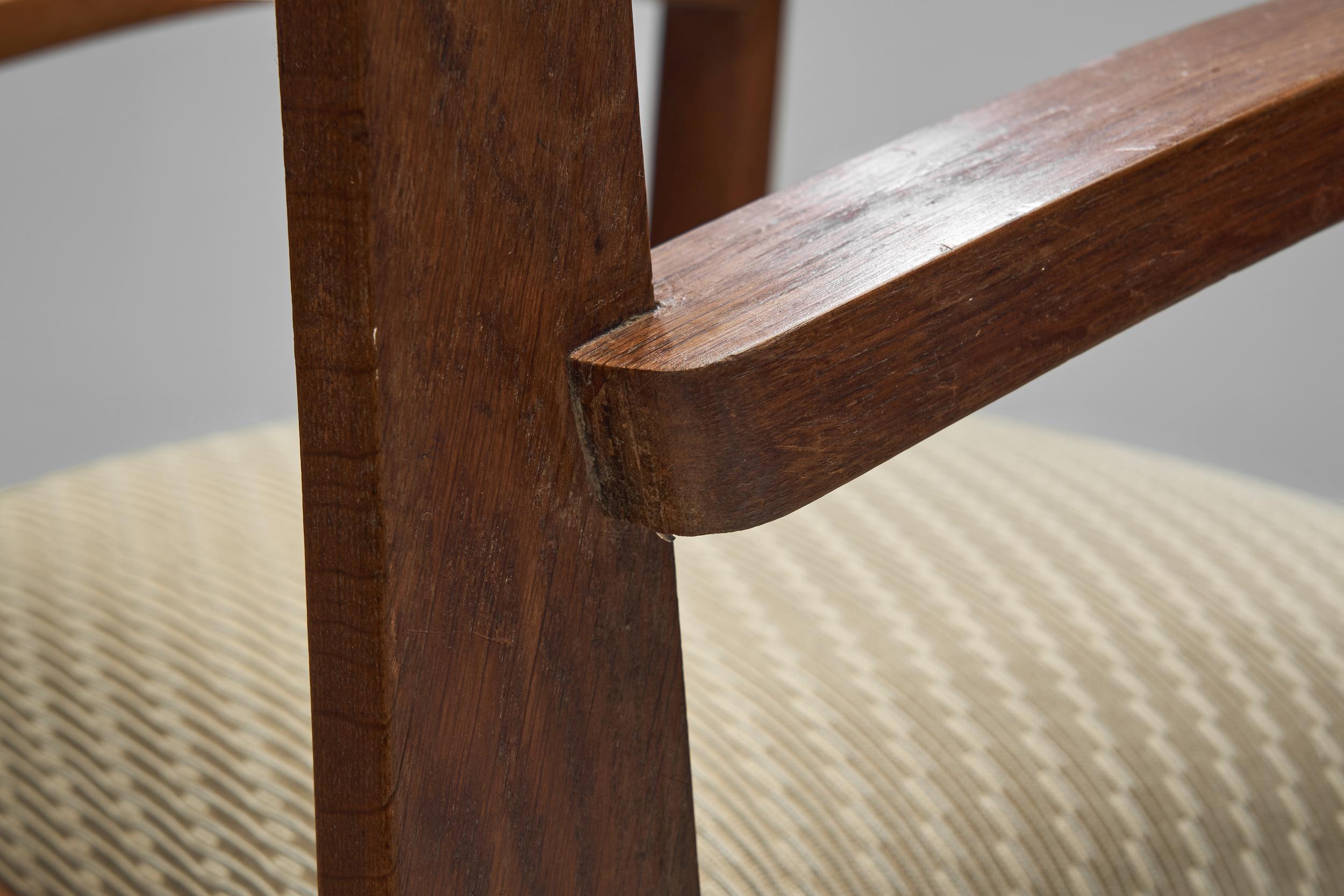 Art Deco Chair with Upholstered Seat, Europe First half of the 20th Century For Sale 6
