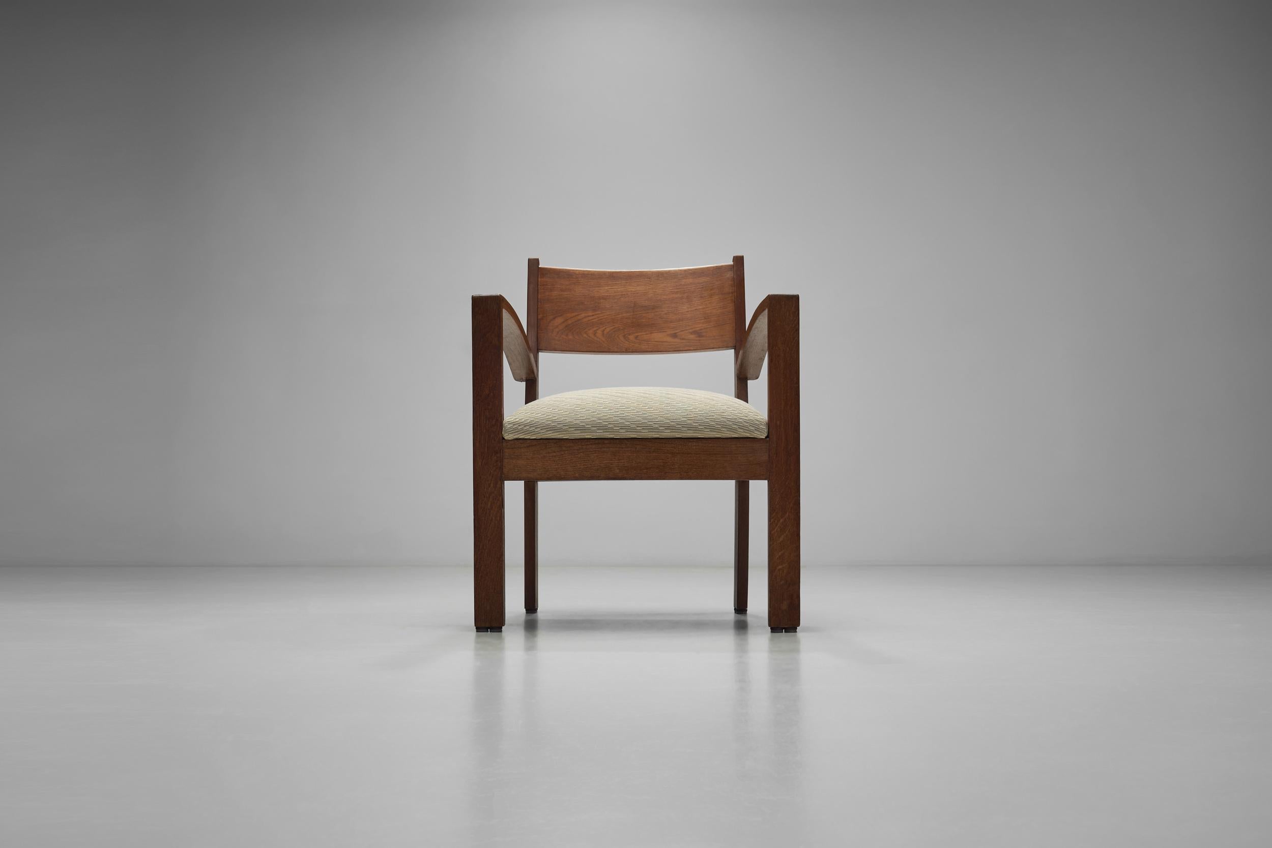 Art Deco Chair with Upholstered Seat, Europe First half of the 20th Century For Sale 10
