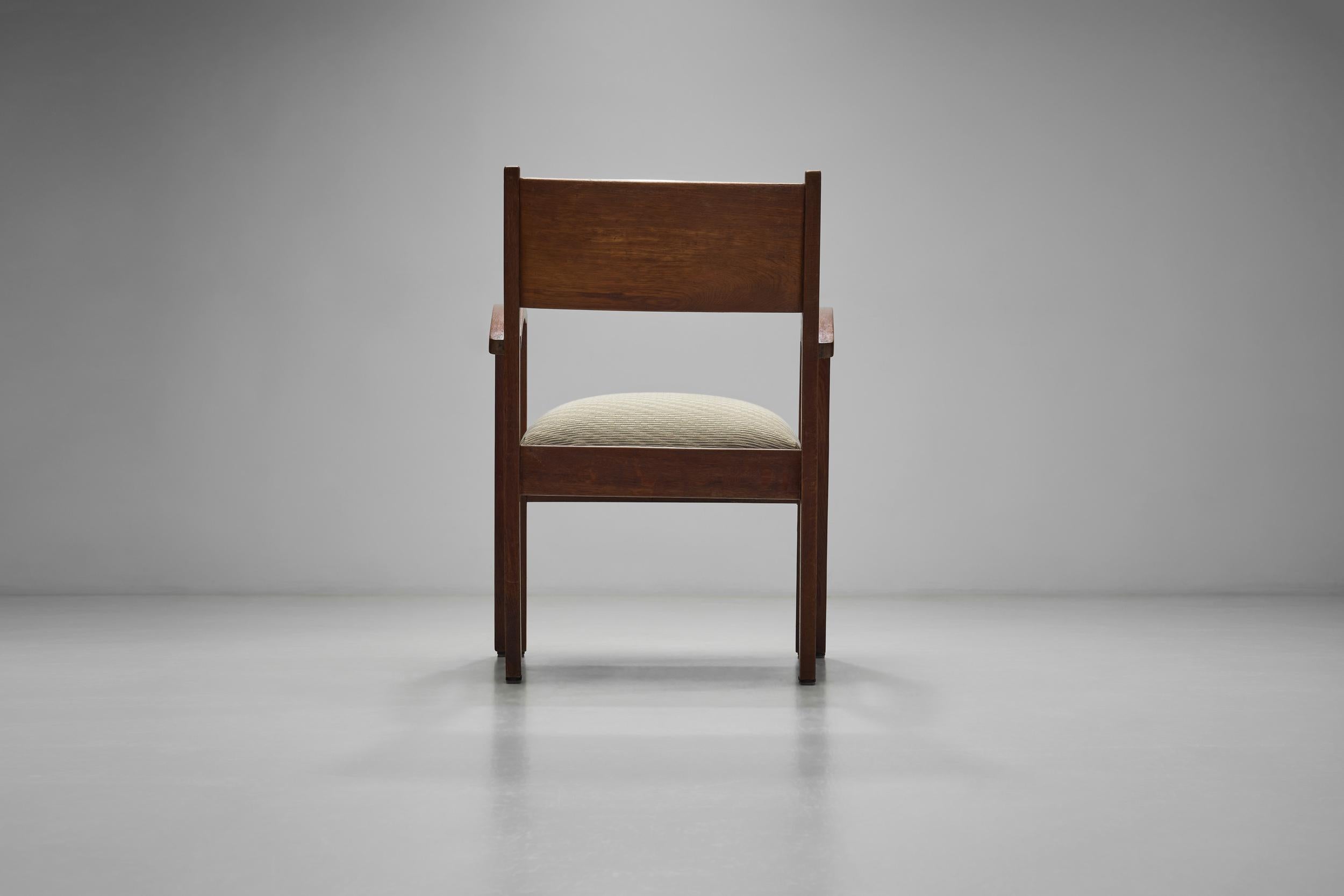 Art Deco Chair with Upholstered Seat, Europe First half of the 20th Century For Sale 2