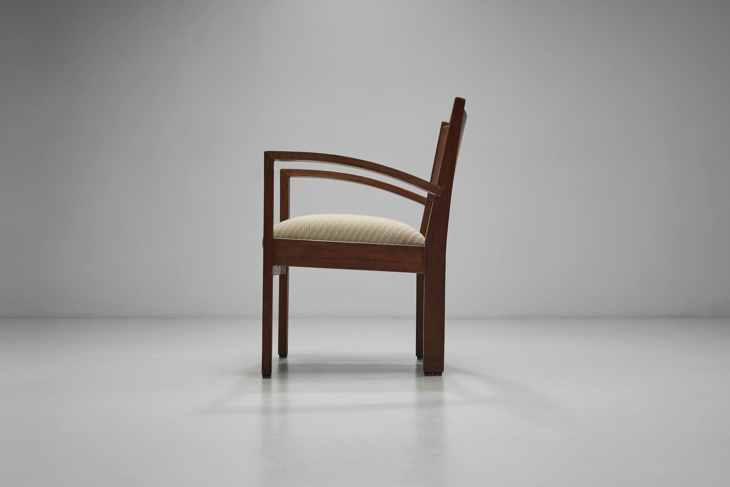 Art Deco Chair with Upholstered Seat, Europe First half of the 20th Century For Sale 3