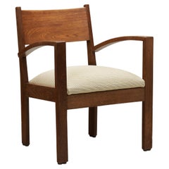 Art Deco Chair with Upholstered Seat, Europe First half of the 20th Century