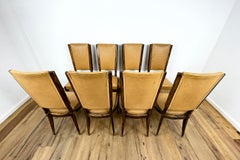 Art Deco Chairs 8 Pieces Made of Beech Painted in Macassar
