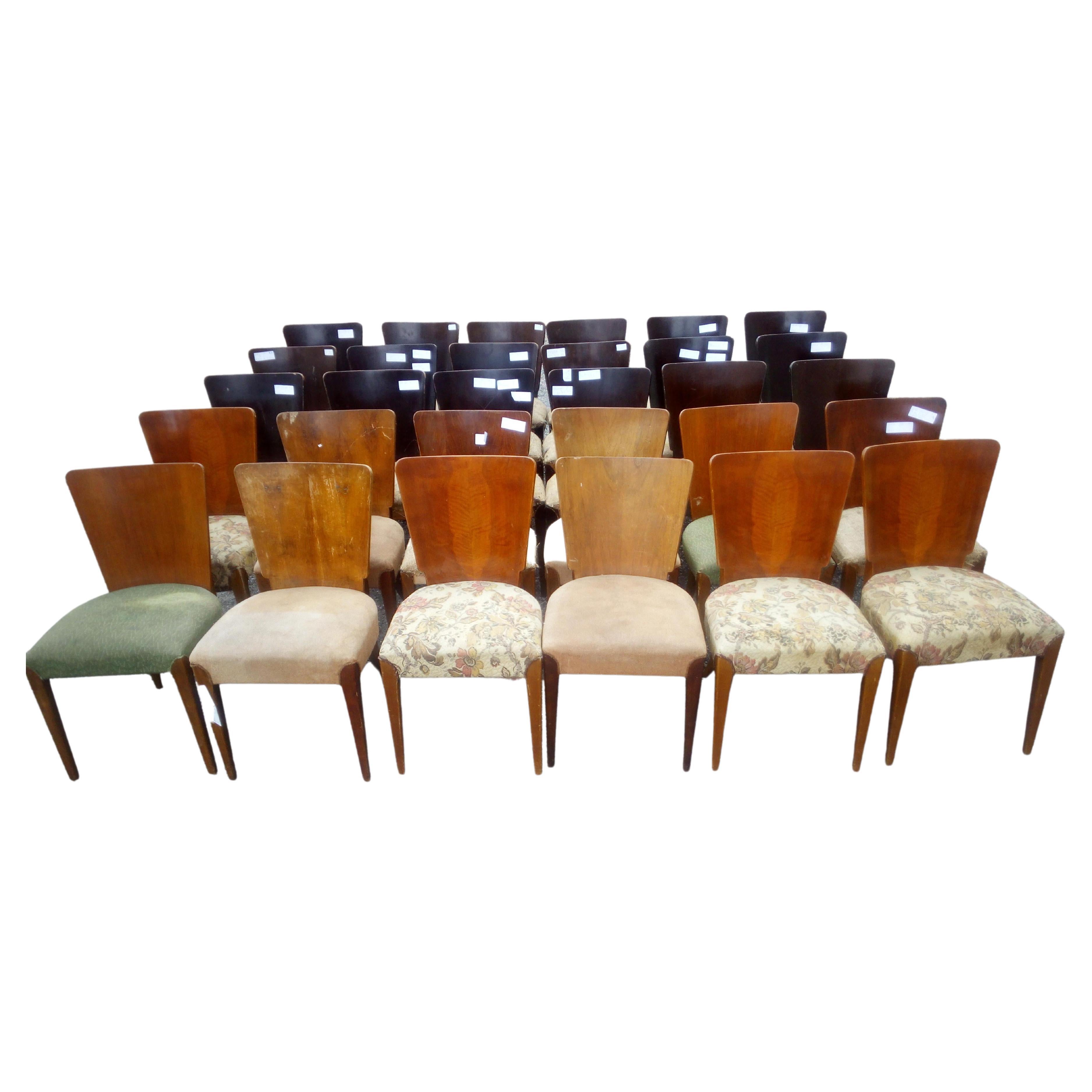 Art Deco Chairs by J. Halabala For Sale