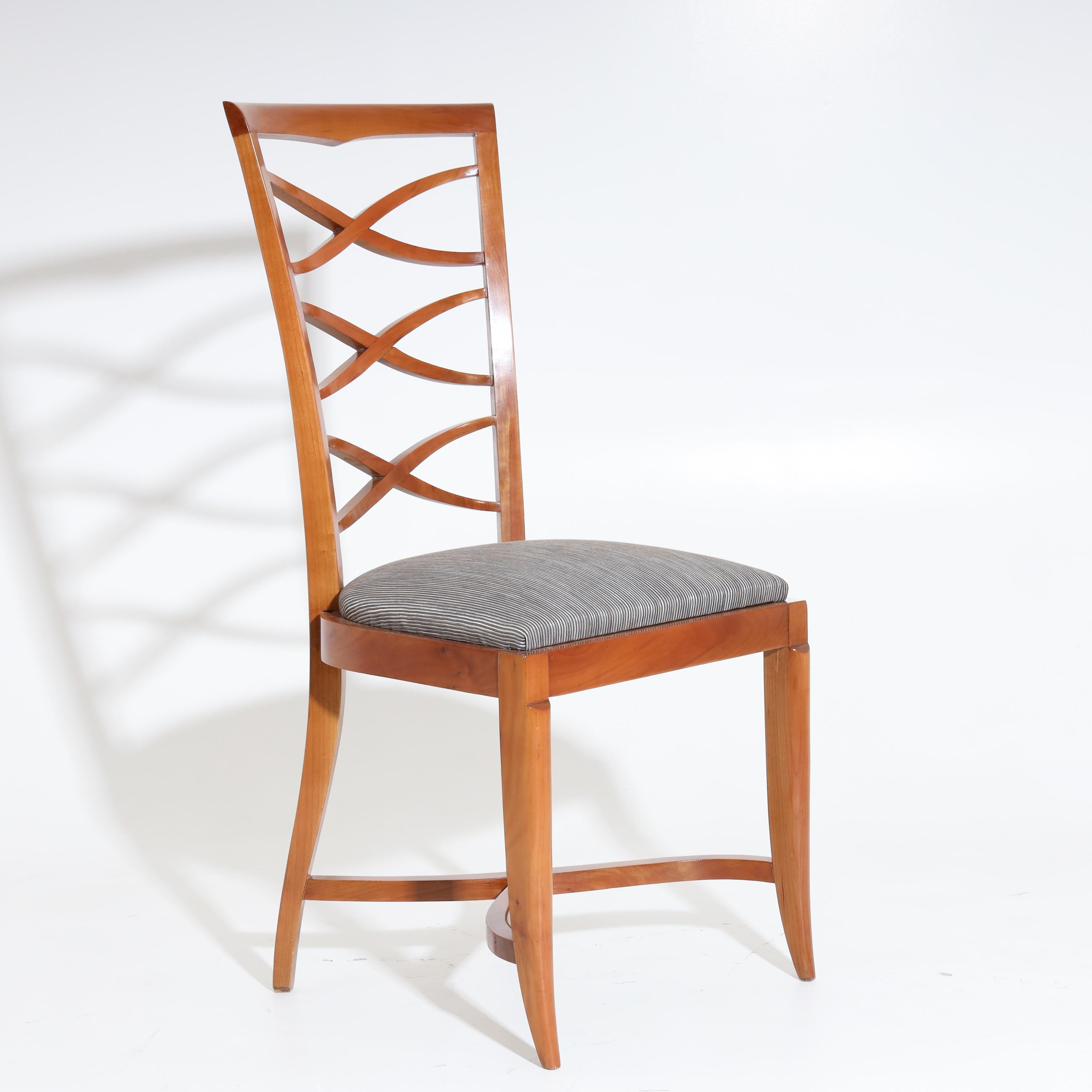 Art Deco Stühle:: Kirsche:: Frankreich:: 1940er Jahre (Französisch) im Angebot