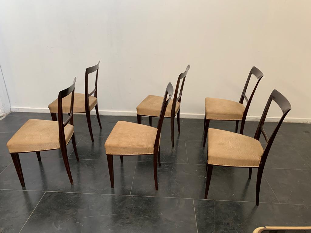 Metà XX secolo Sedie Art Déco in palissandro, set di 6 pezzi in vendita