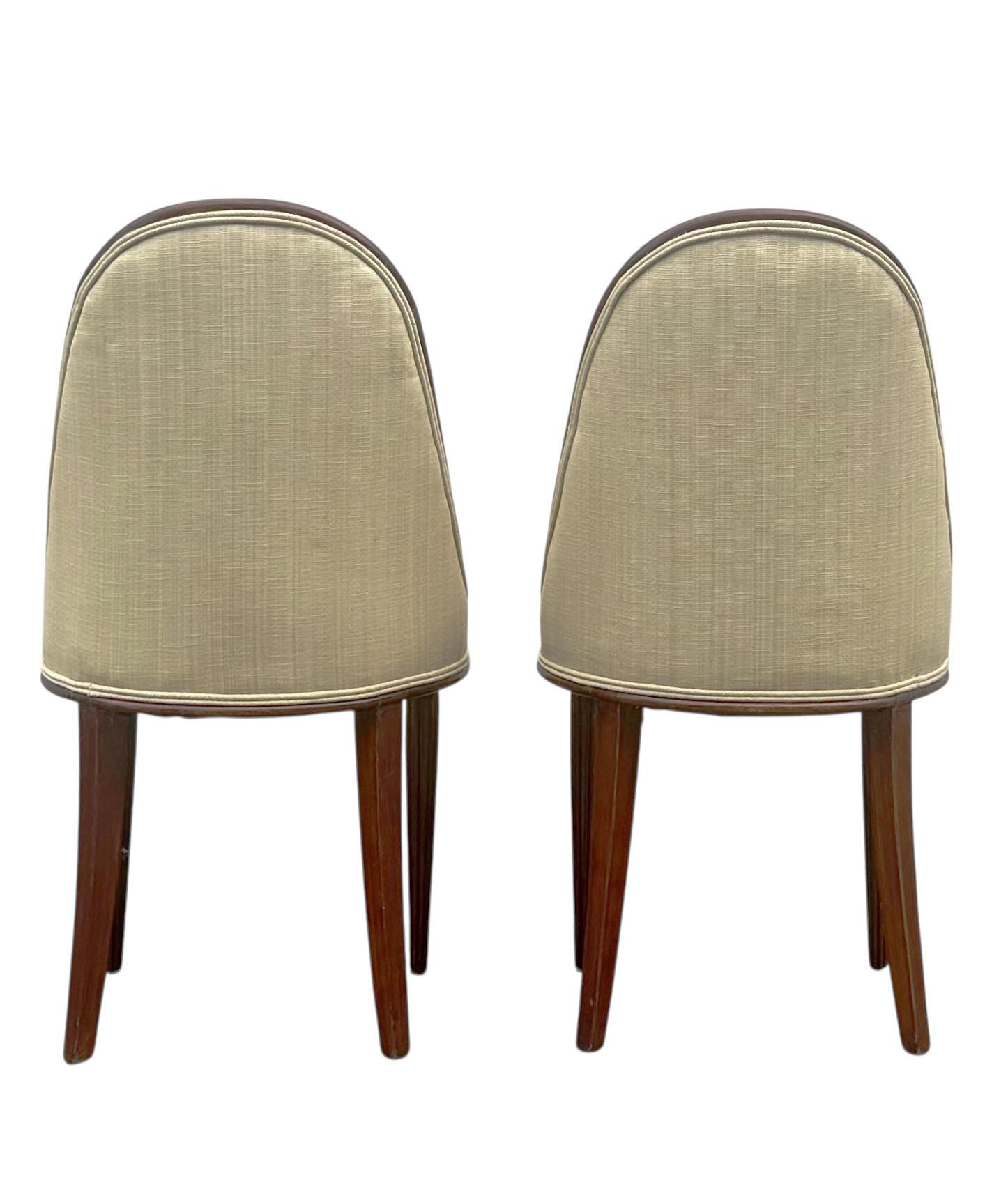 Art-Deco-Stühle aus Scalamandre-Seidenstoff im Angebot 6