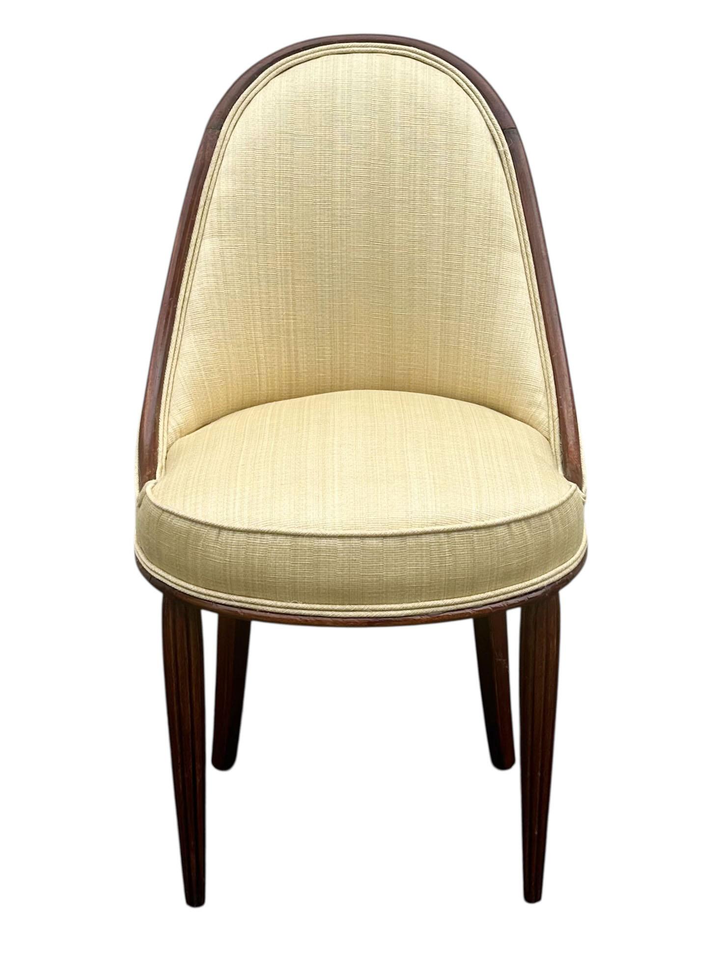 Art-Deco-Stühle aus Scalamandre-Seidenstoff (amerikanisch) im Angebot