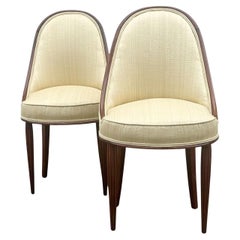 Art Deco Chairs In Scalamandre Silk Fabric