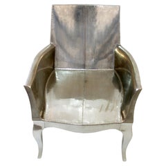 Art Deco Chairs in Smooth White Bronze by Paul Mathieu for S. Odegard