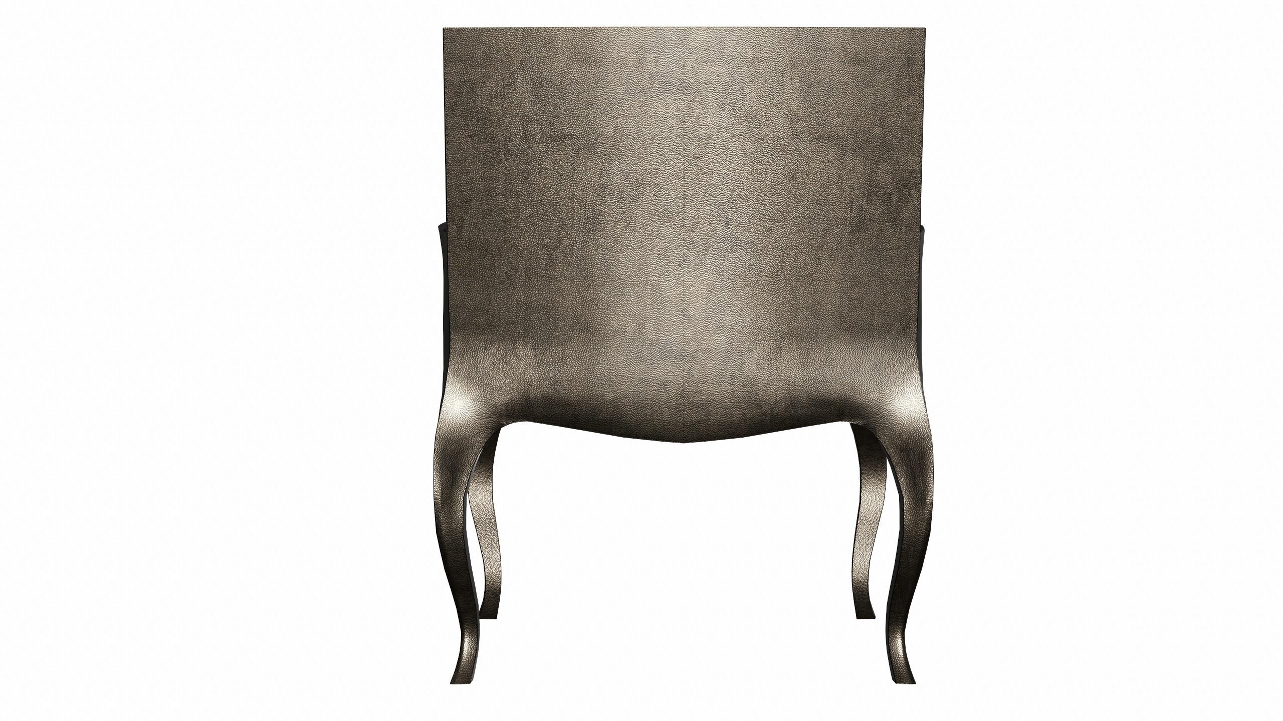 Sedie Art Déco Mid Hammered in Bronzo Antico Bianco di Paul Mathieu in vendita 2
