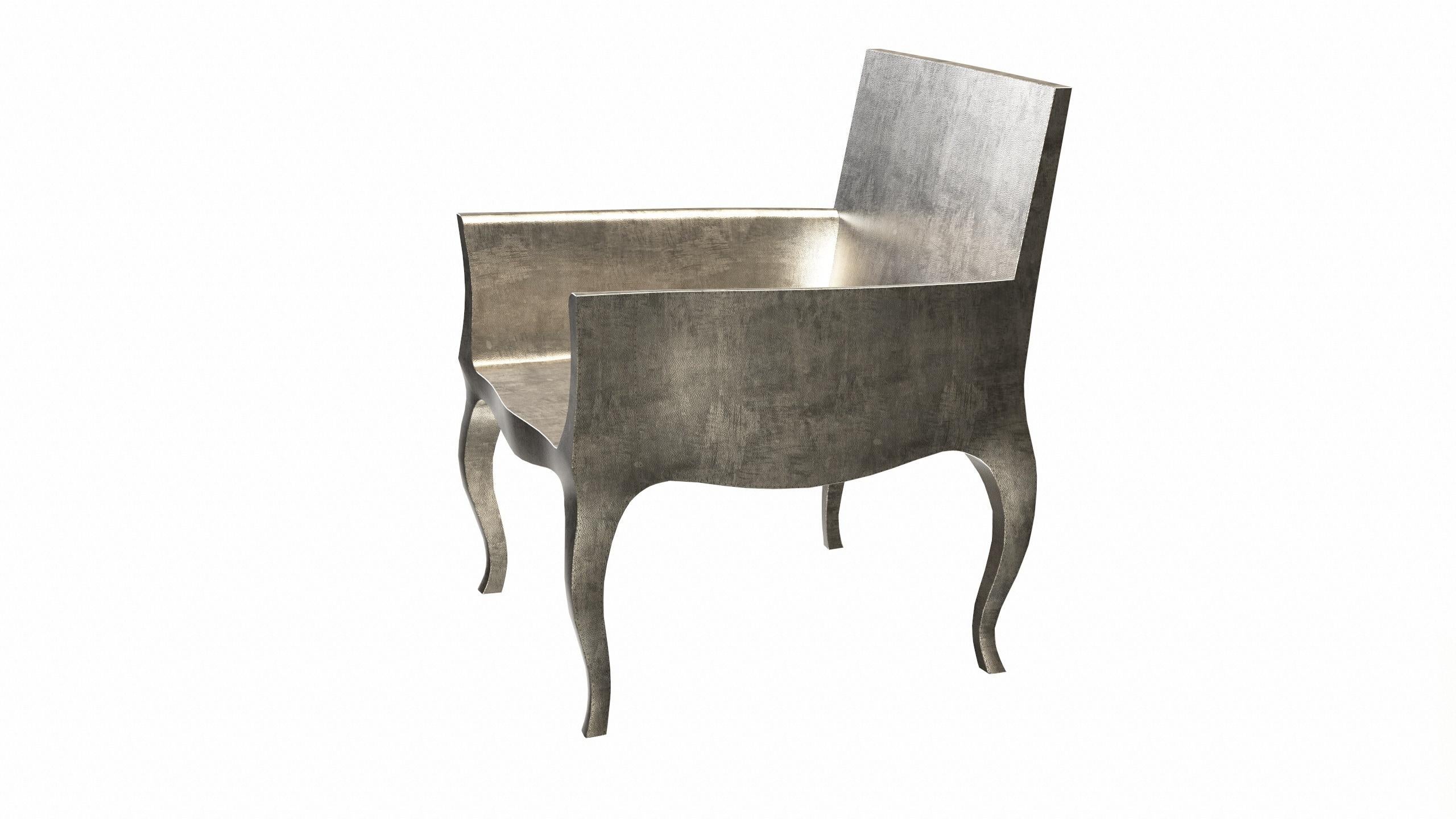 Sedie Art Déco Mid Hammered in Bronzo Antico Bianco di Paul Mathieu In condizioni Nuovo in vendita a New York, NY