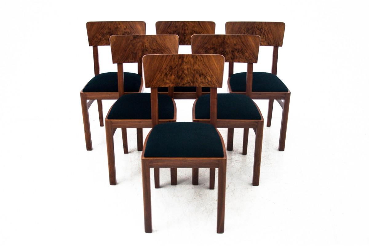 Art Deco Chairs, Poland, 1940s, set of 6. 4