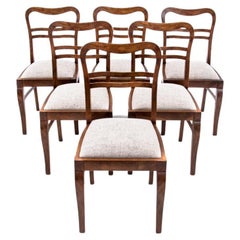 Art Deco Chairs, Poland, 1940s, Set of 6
