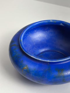 Art Deco Chameleon Ware Bowl in Cobalt Blue by George Clews, Staffordshir, 1930s