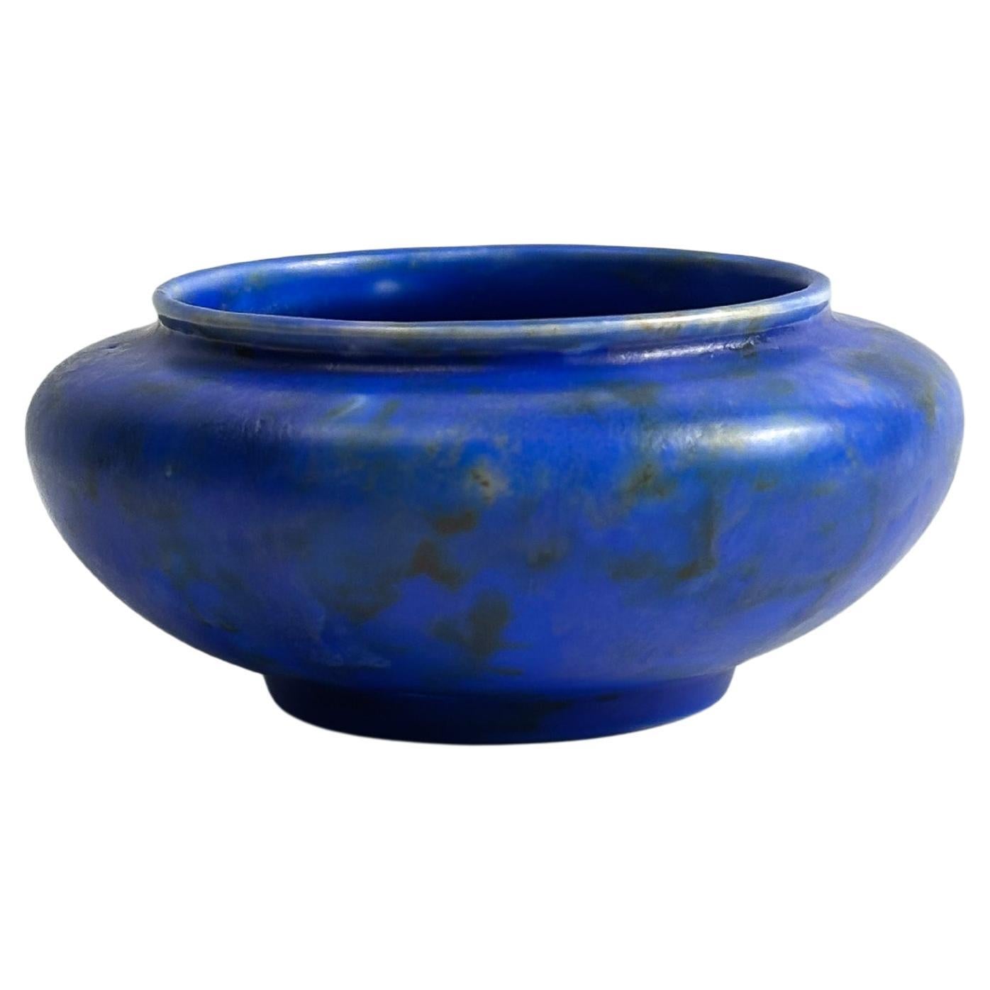 Art Deco Chameleon Ware Bowl in Cobalt Blue by George Clews, Staffordshir, 1930s For Sale