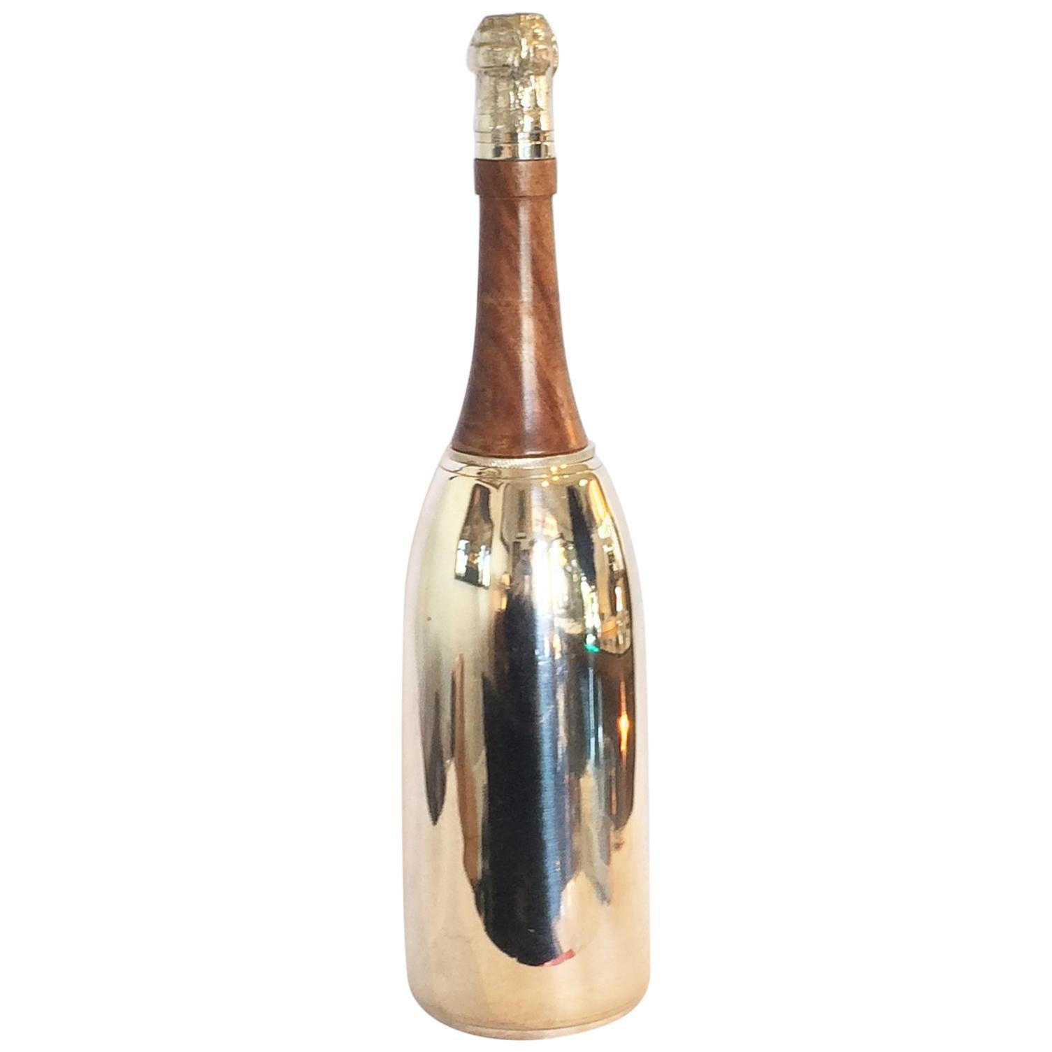 Art Deco Champagne Bottle Cocktail Martini Shaker