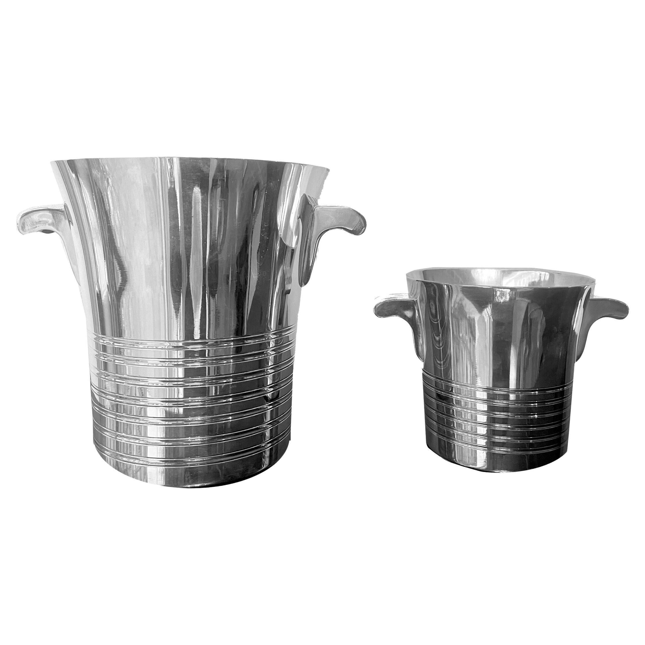 Art Déco Champagne cooler and ice cube tray