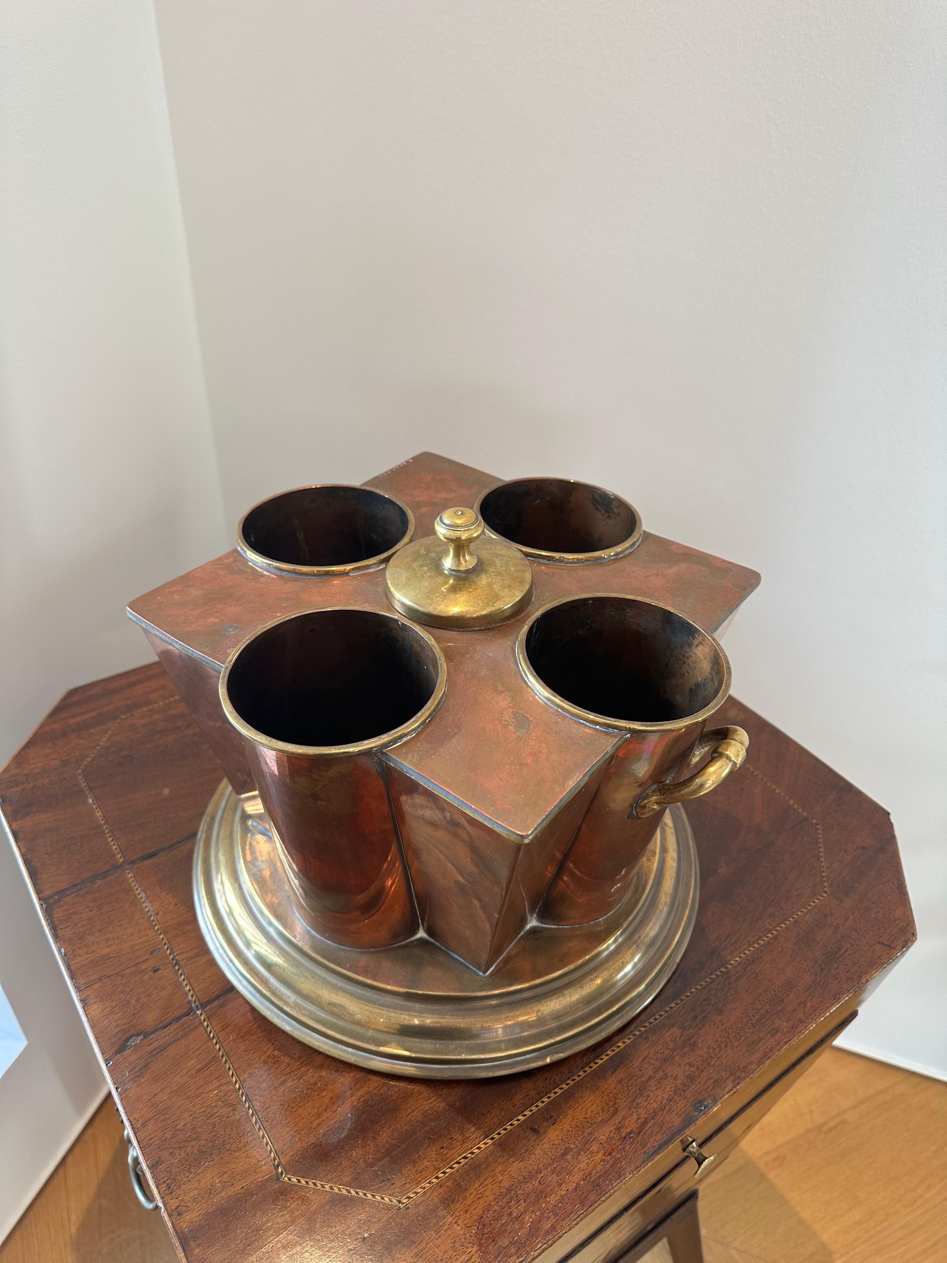 Brass Art Deco Champagne Cooler by G.Peak & Co, London For Sale